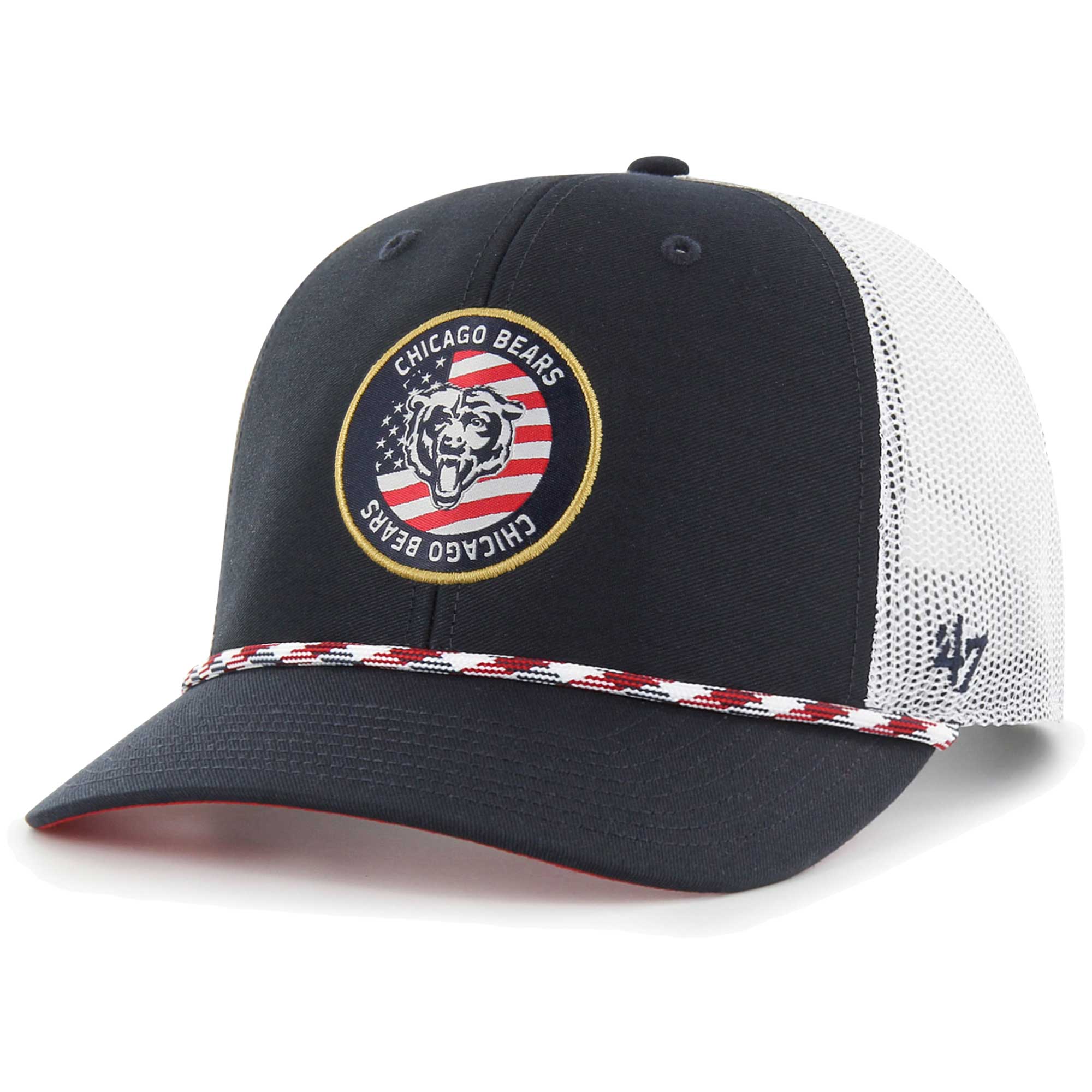 Men's '47 White Tennessee Titans Hitch Stars and Stripes Trucker