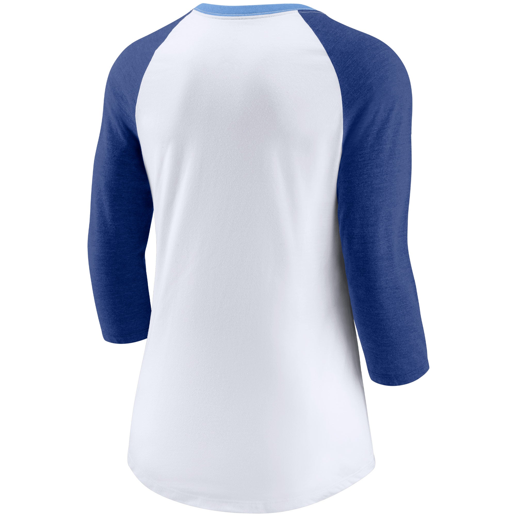 Nike Women's Kansas City Royals Light Blue Tri-Blend 3/4-Sleeve Raglan  T-Shirt