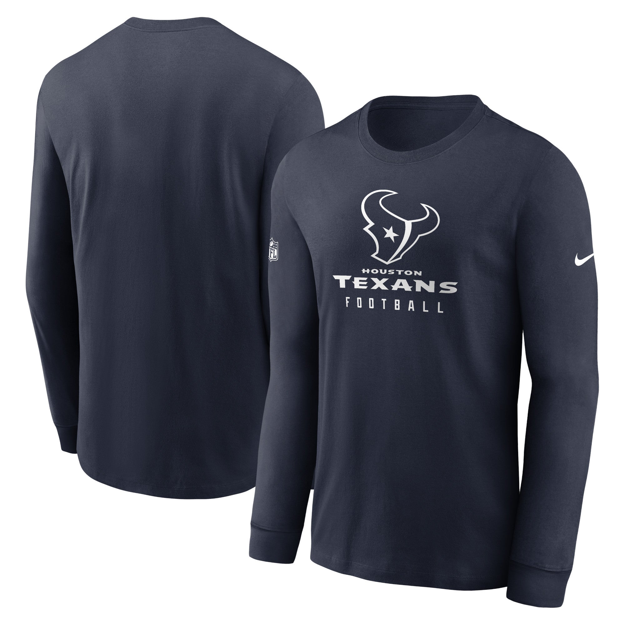 Officially Licensed NFL Women's Houston Texans Long Sleeve T-Shirt