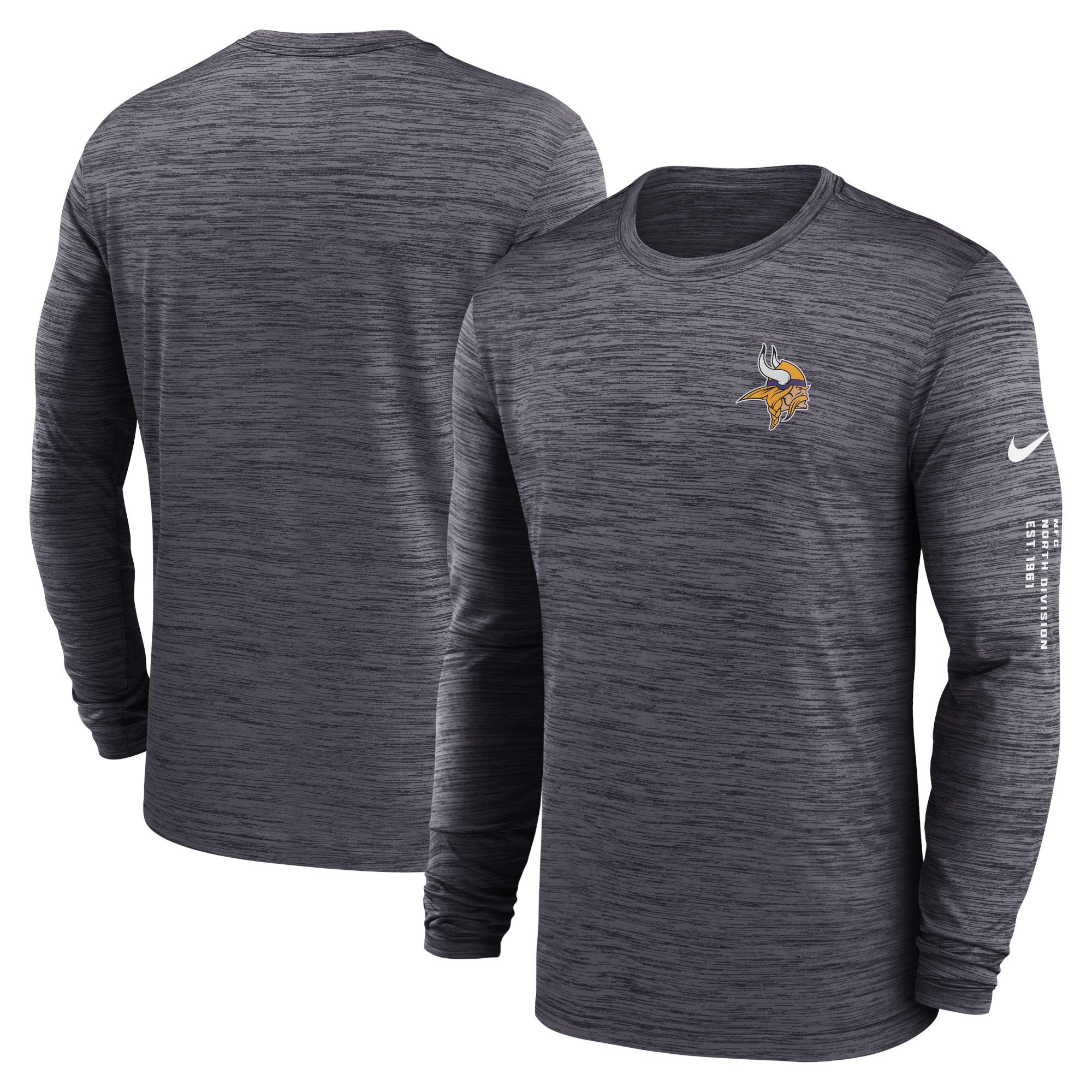 Nike Vikings Velocity Long Sleeve T-Shirt - Men's