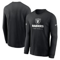 Men's New Era Black Las Vegas Raiders Long Sleeve Hoodie T-Shirt