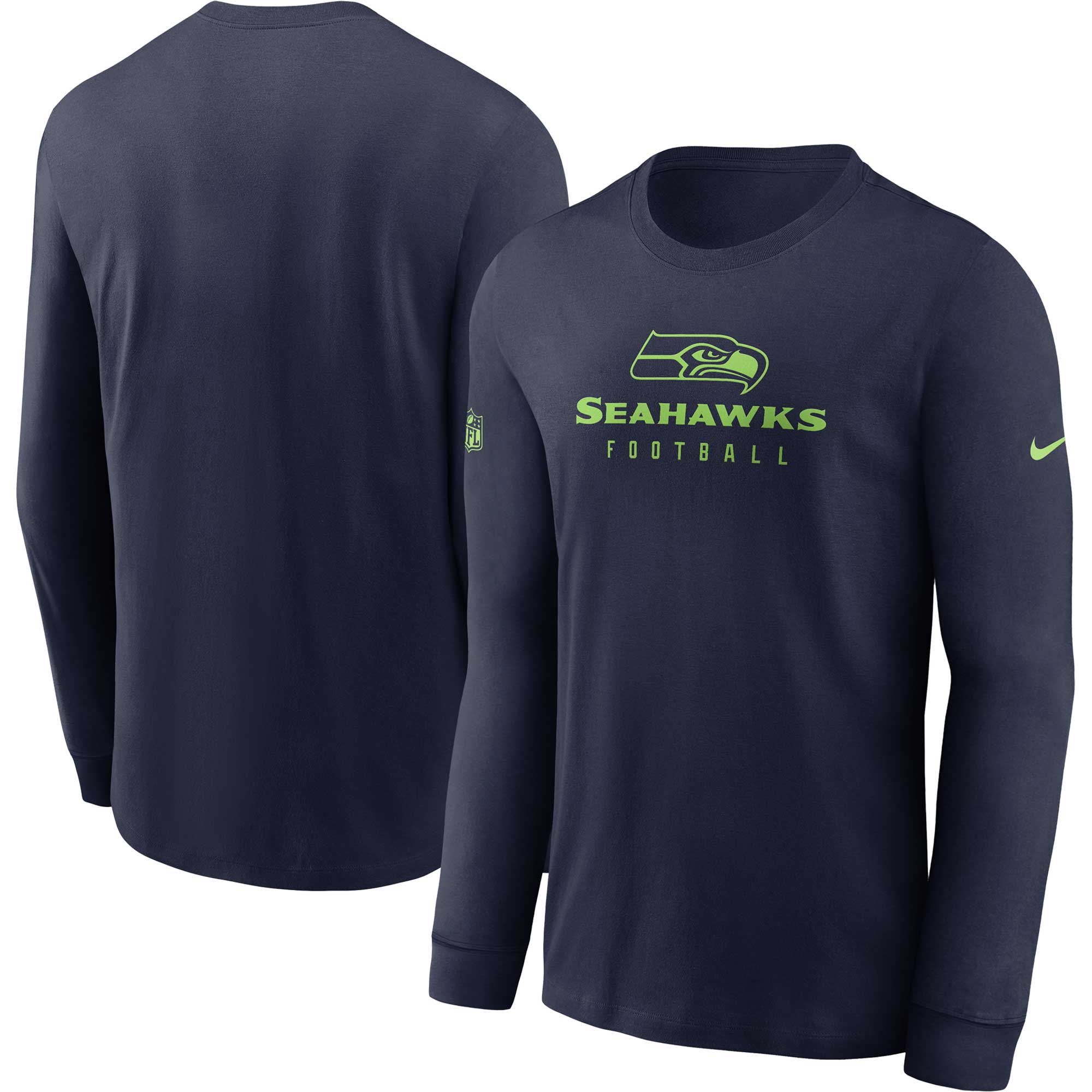 Nike Seahawks College Sideline Long Sleeve T-Shirt - Men's