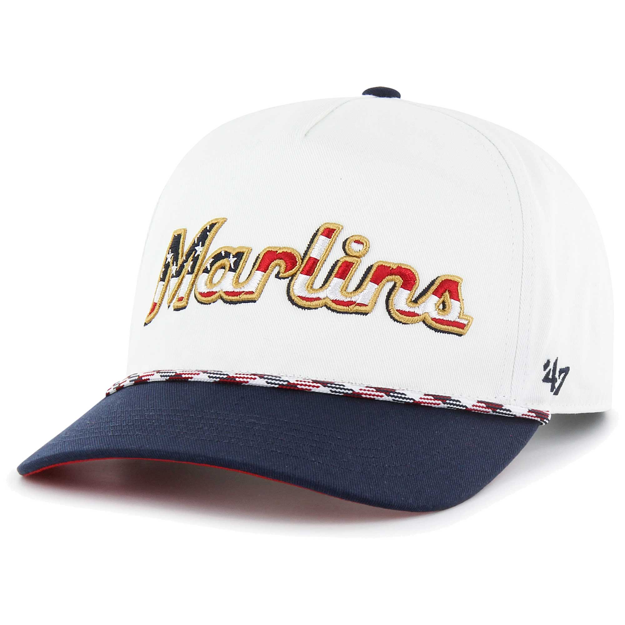 47 Brand Marlins Flag Script Hitch Adjustable Hat | Champs Sports