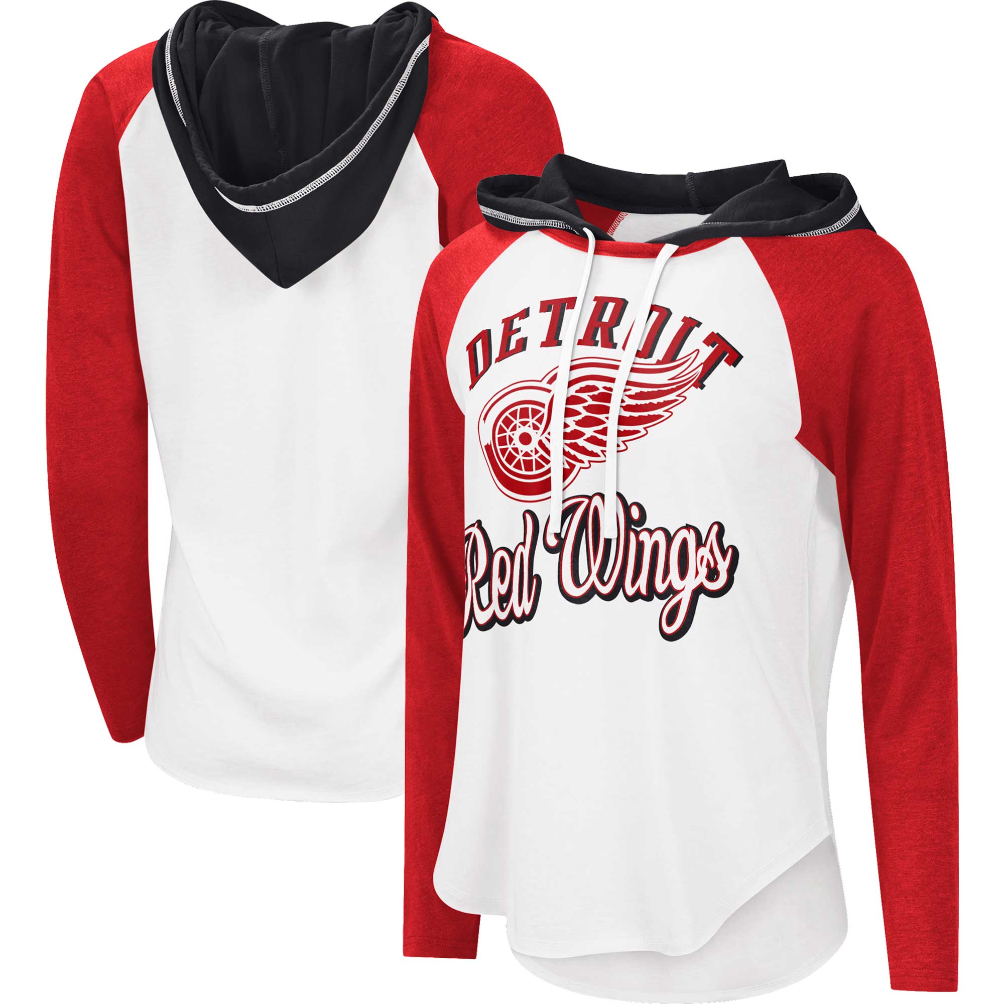 Women's WEAR by Erin Andrews Red Detroit Red Wings Team Scoop Neck Long  Sleeve T-Shirt