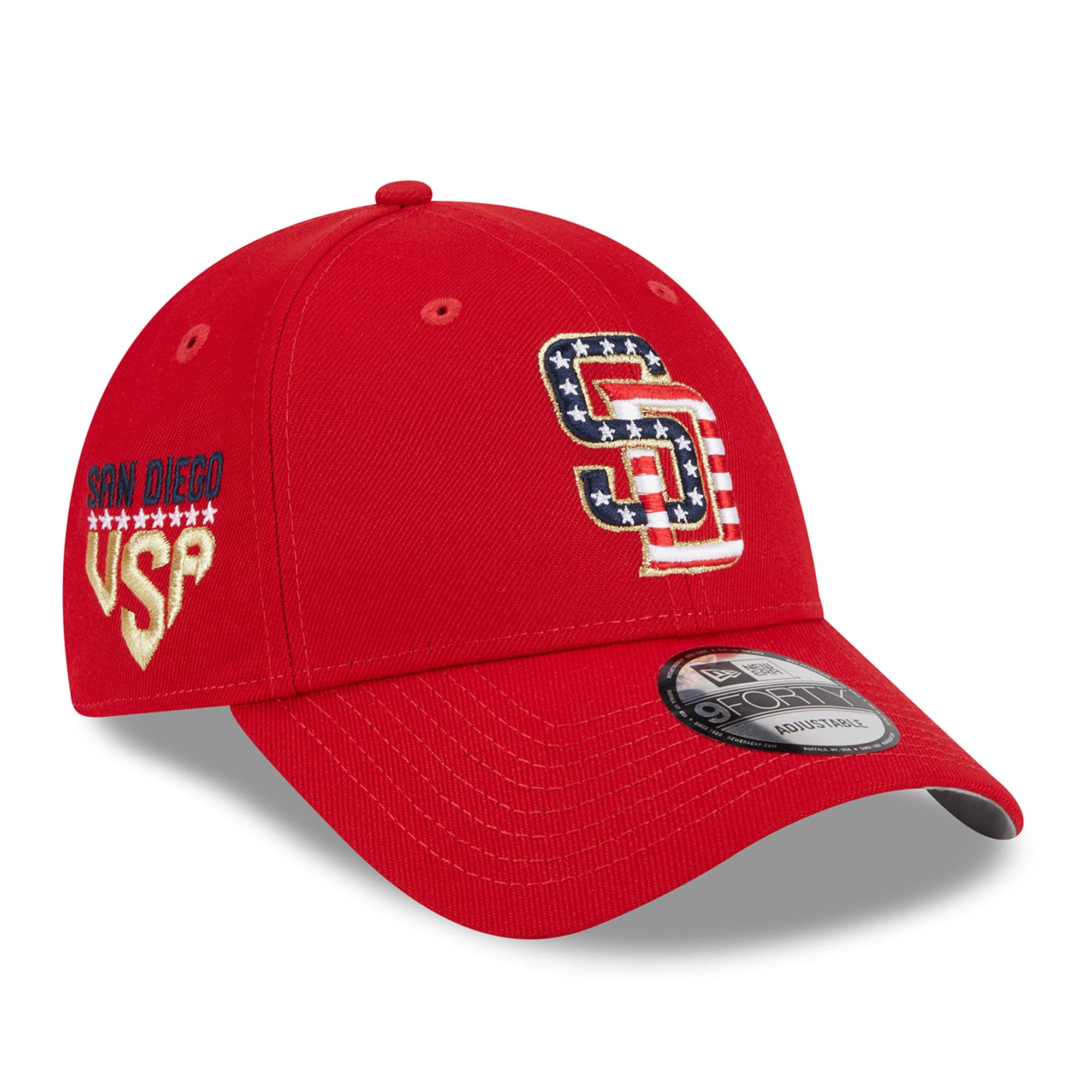 New Era Padres 2023 Fourth of July 9FORTY Adjustable Hat Champs Sports