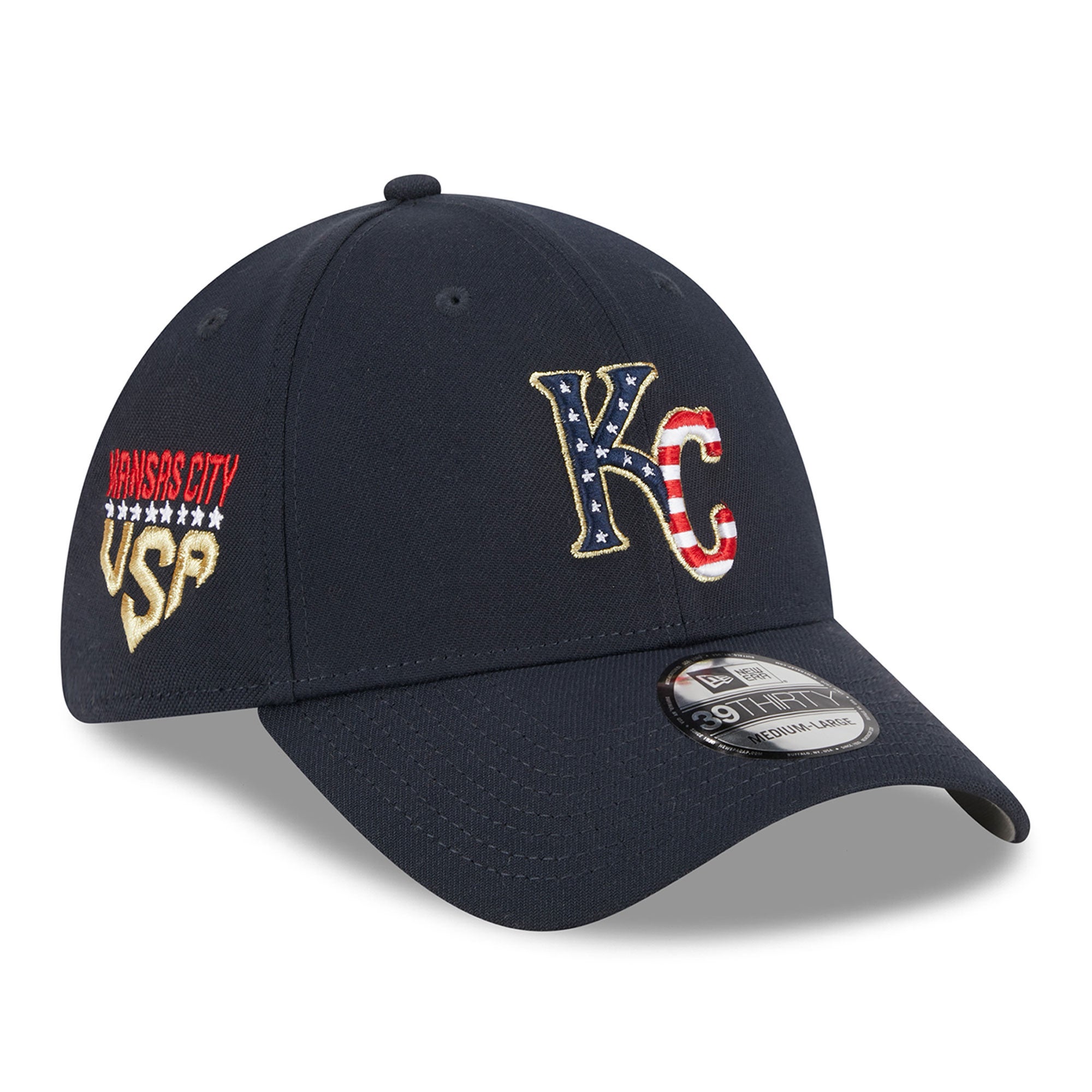 Kansas City KC Royals Hat Cap New Era 39THIRTY L/XL Crown blue light blue