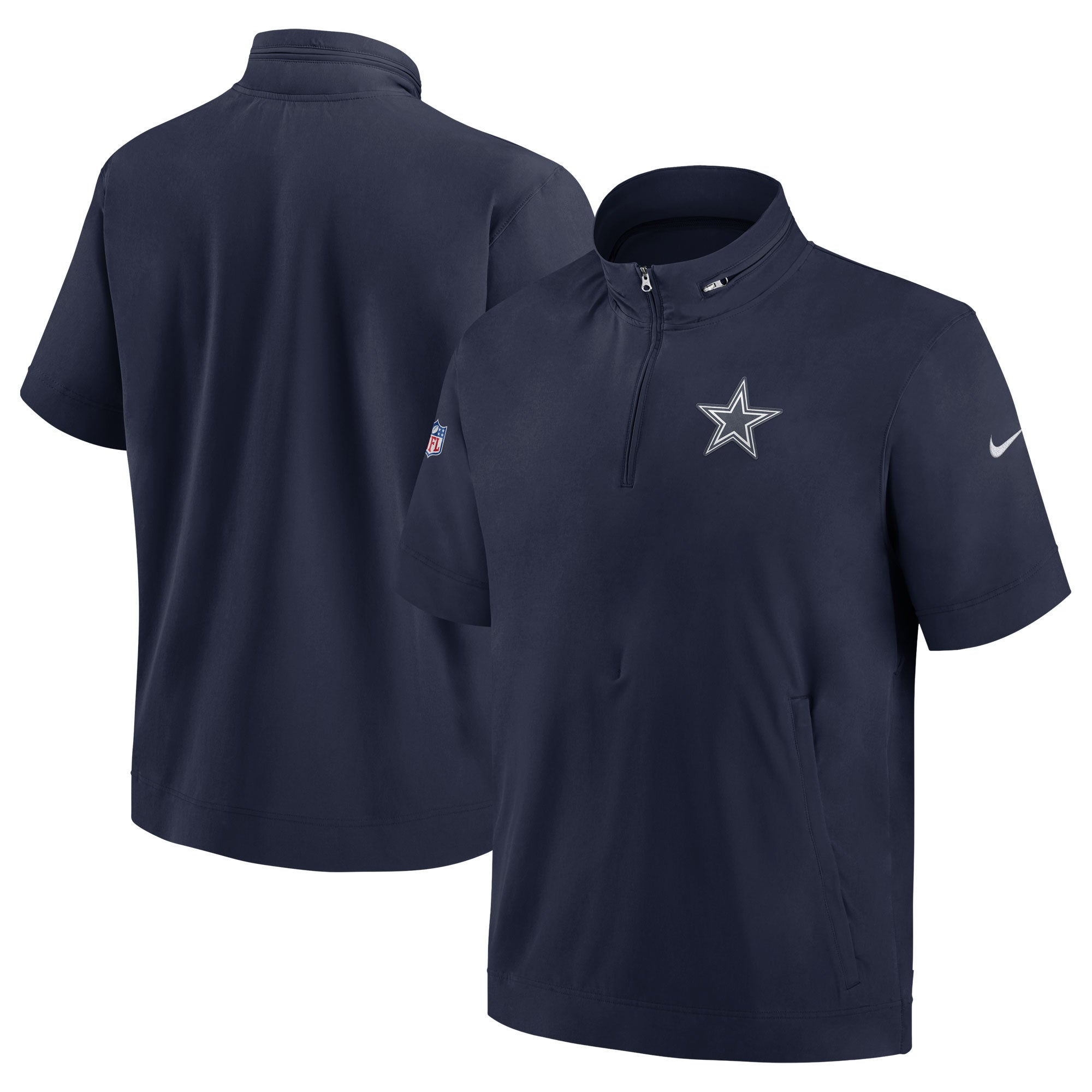 Men's Nike White Dallas Cowboys Sideline Player Quarter-Zip Jacket