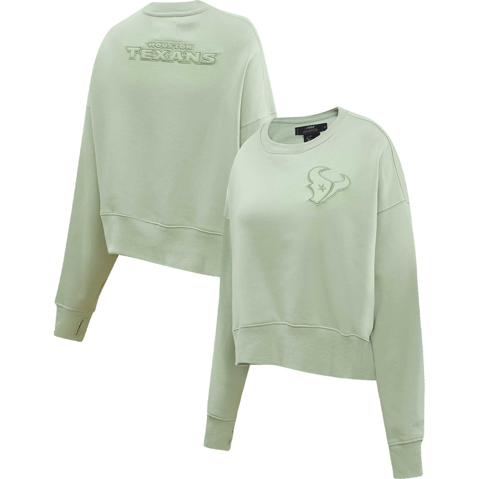 Pro Standard Texans Neutral Pullover Sweatshirt - Women's