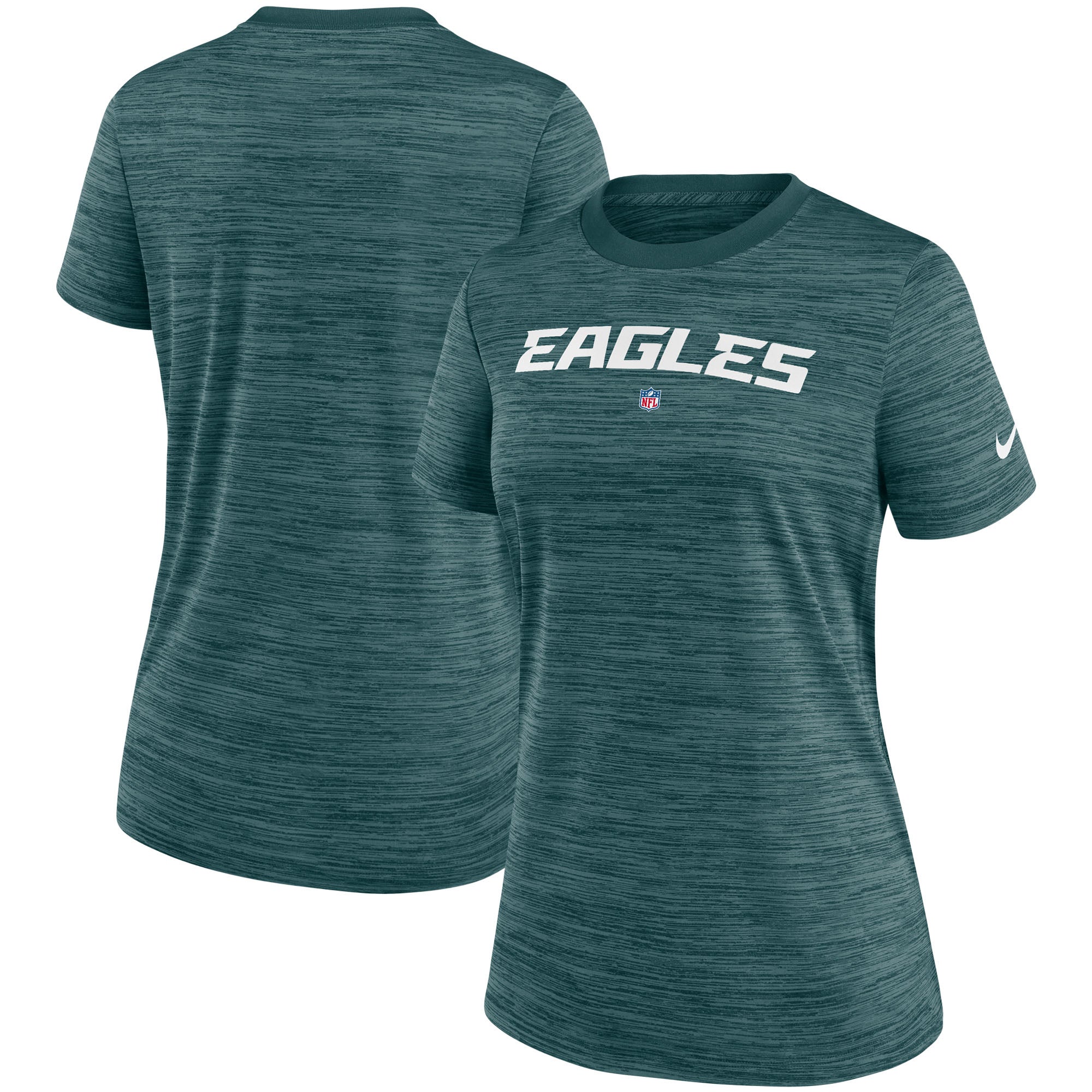 Nike Youth Philadelphia Eagles Sideline Velocity T-Shirt - Green - L Each