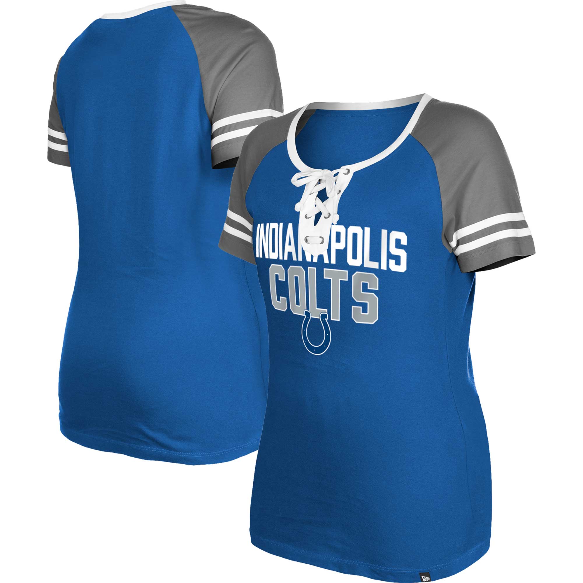 New Era Colts Raglan Lace-Up T-Shirt