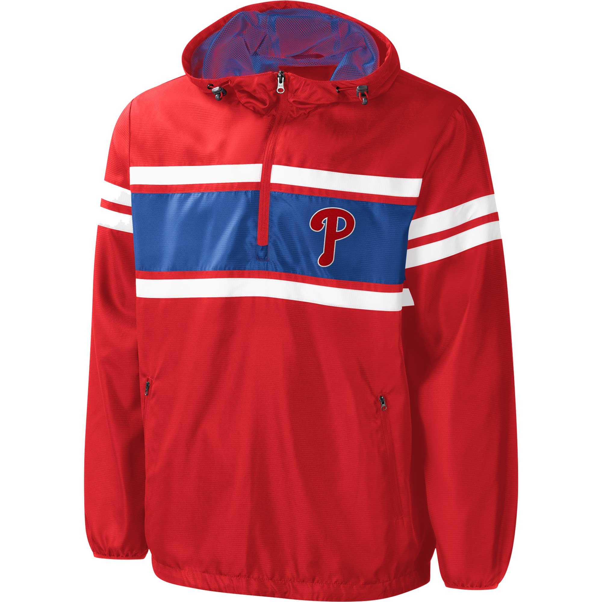 Starter Philadelphia Phillies Home Team Half-Zip Jacket M / Phillies Light Blue Mens Outerwear