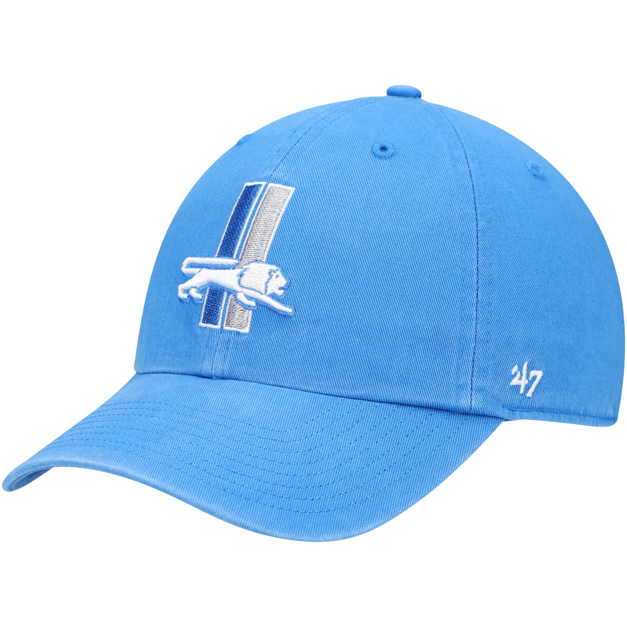 Men's '47 Black Detroit Lions Clean Up Legacy Adjustable Hat