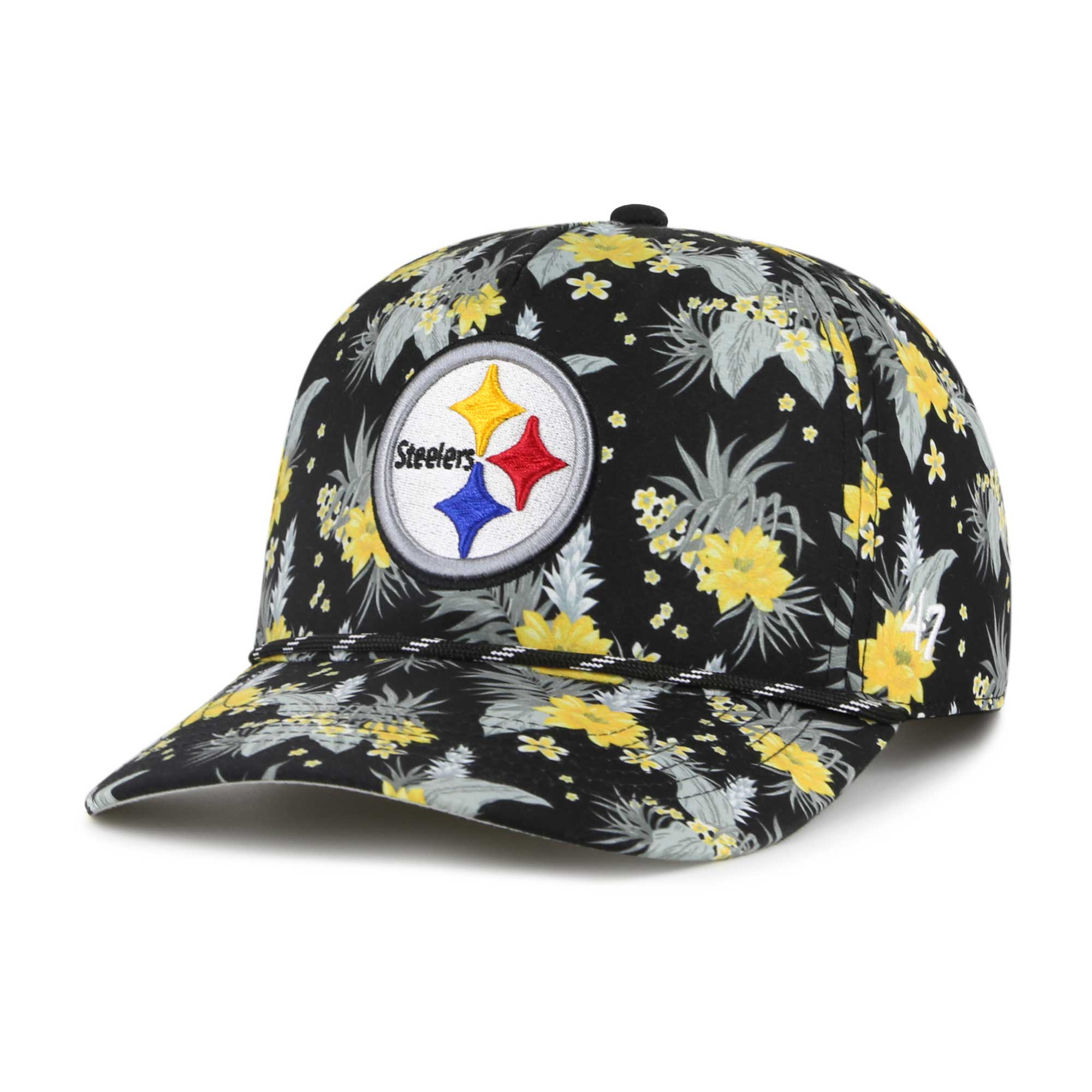 Women's Pittsburgh Steelers Floral Designed Adjustable Hat