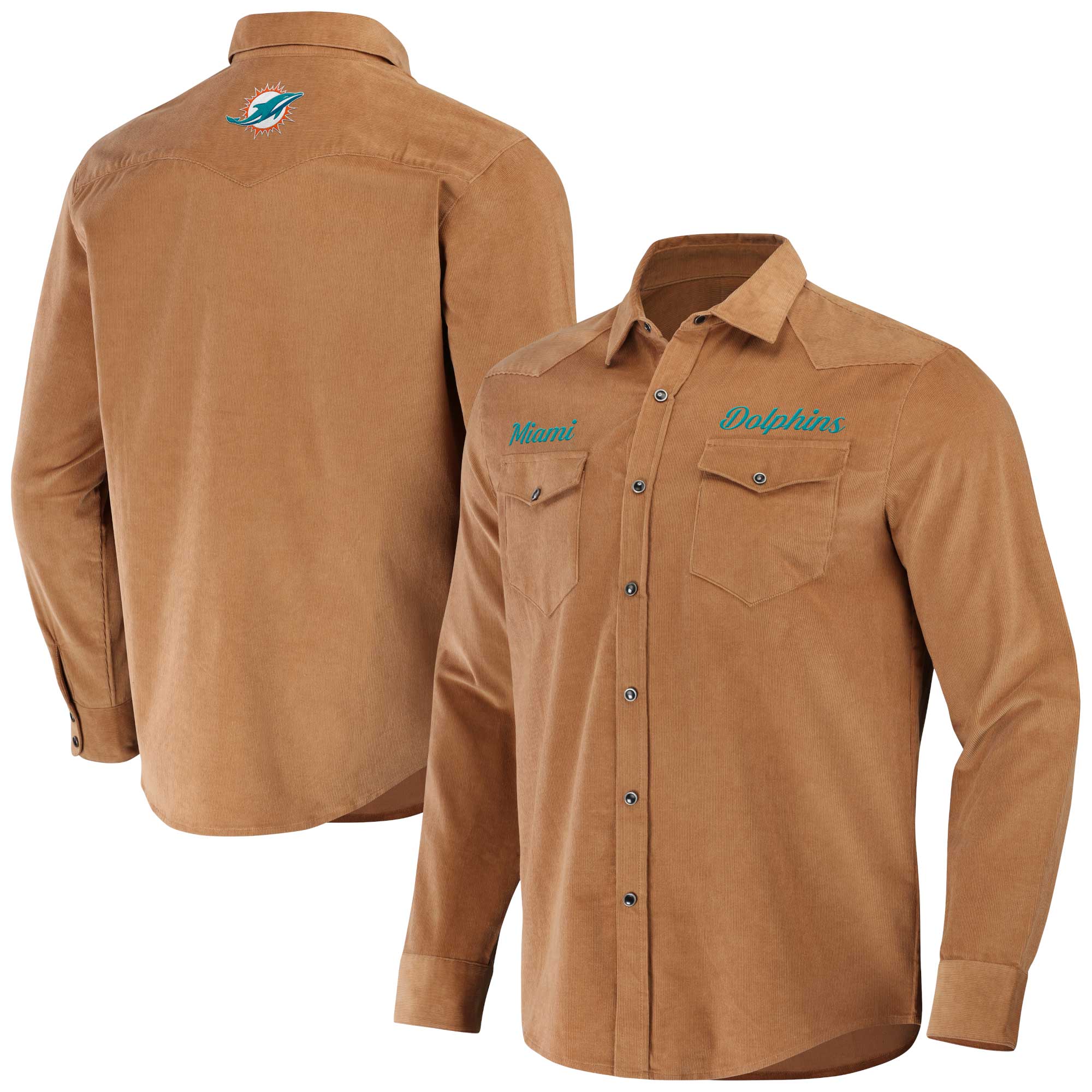 NFL x Darius Rucker Collection by Fanatics Dolphins Western Button-Up Shirt