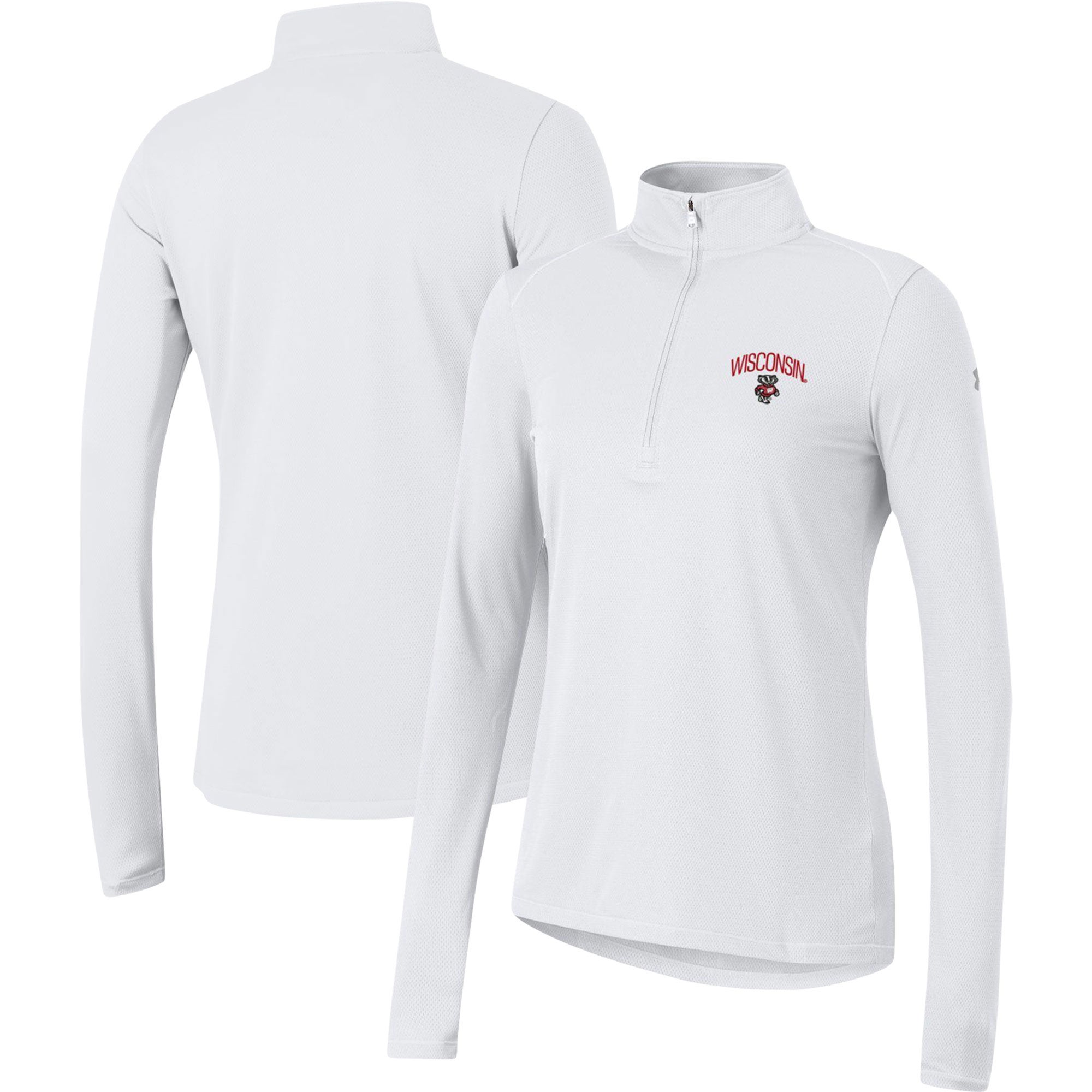 Wisconsin Badgers Under Armour Red HeatGear Anti-Odor Long Sleeve T-Shirt