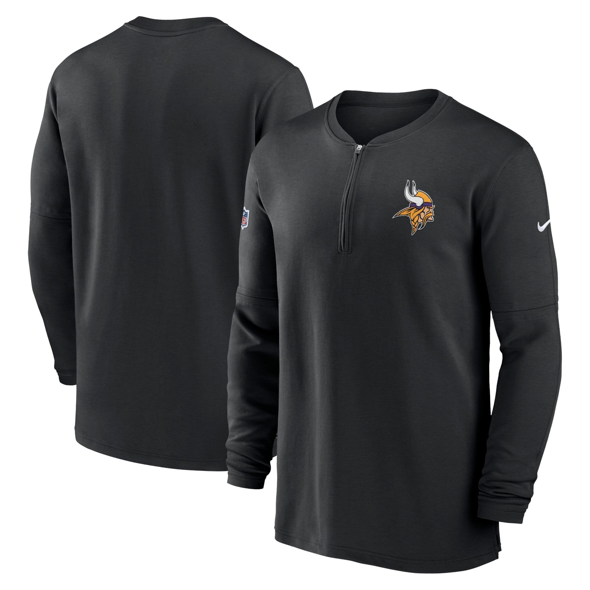 Nike Vikings 2023 Sideline Long Sleeve 3/Zip Top