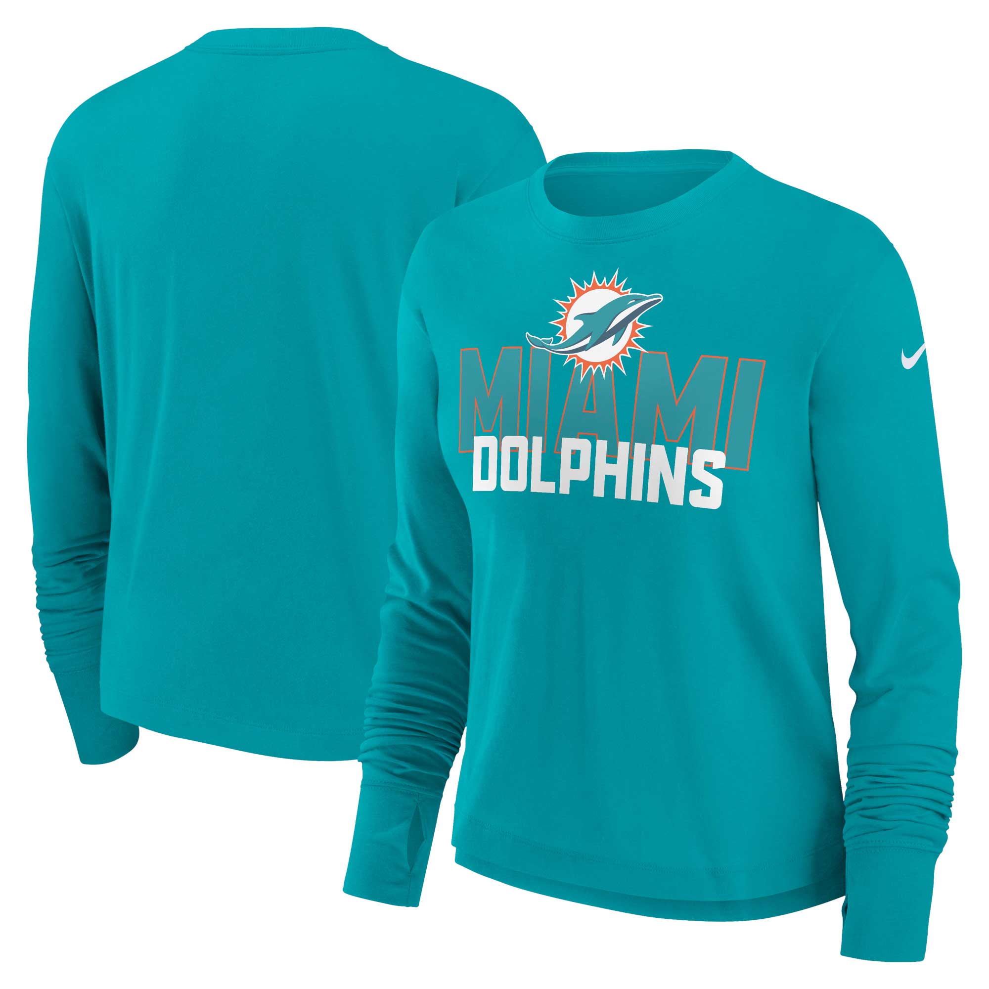 miami dolphins white long sleeve