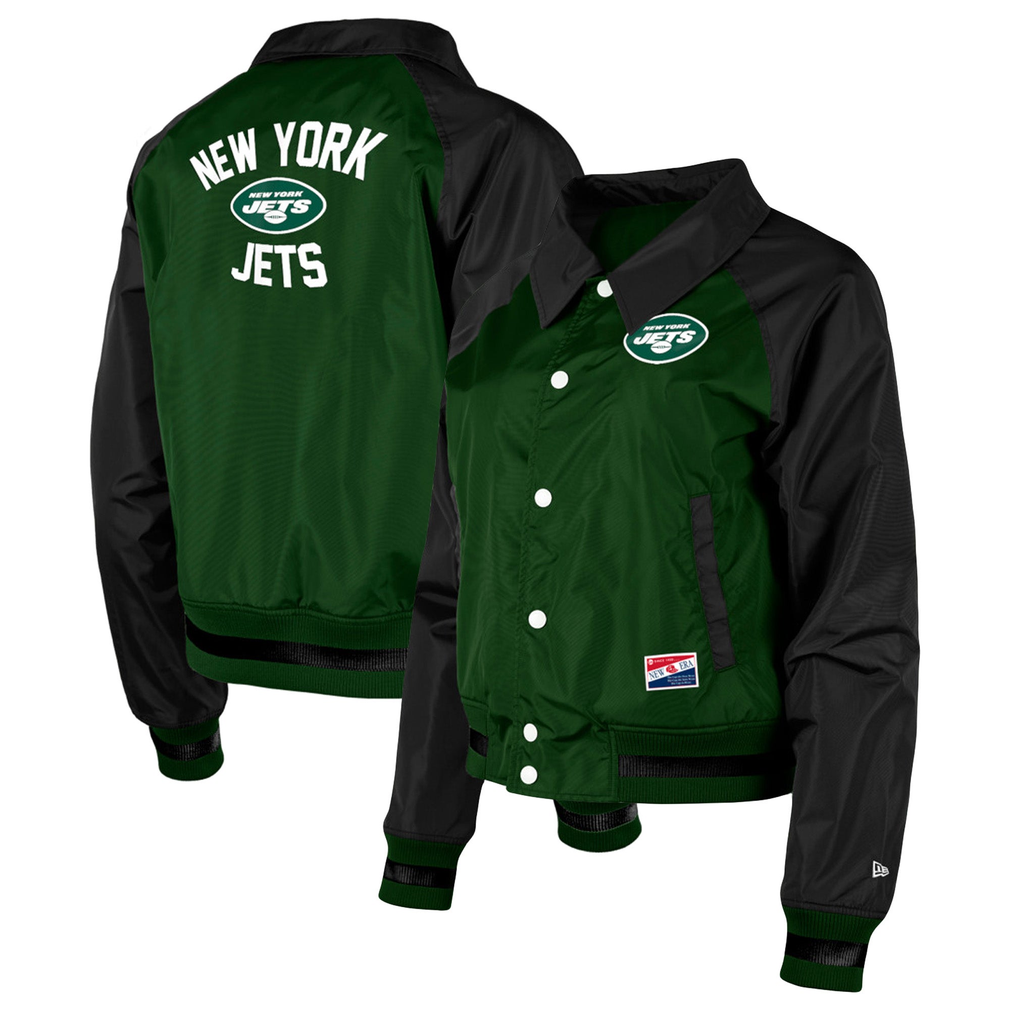 New Era Jets Coaches Raglan Full-Snap Jacket