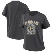 Women's Fanatics Branded Black New Orleans Saints Plus Size Foiled Play Long Sleeve T-Shirt