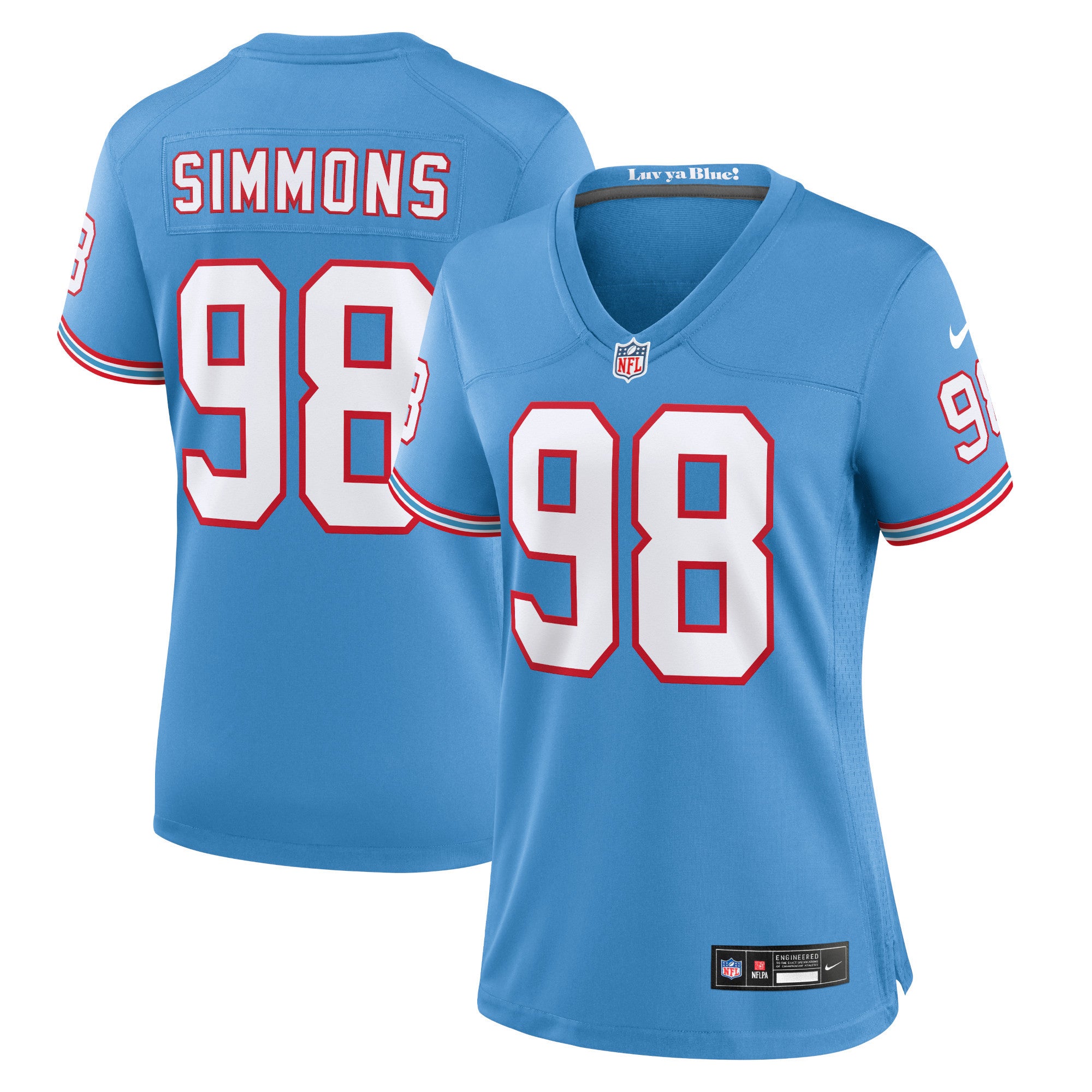 Nike Tennessee Titans No98 Jeffery Simmons Camo Women's Stitched NFL Limited Rush Realtree Jersey