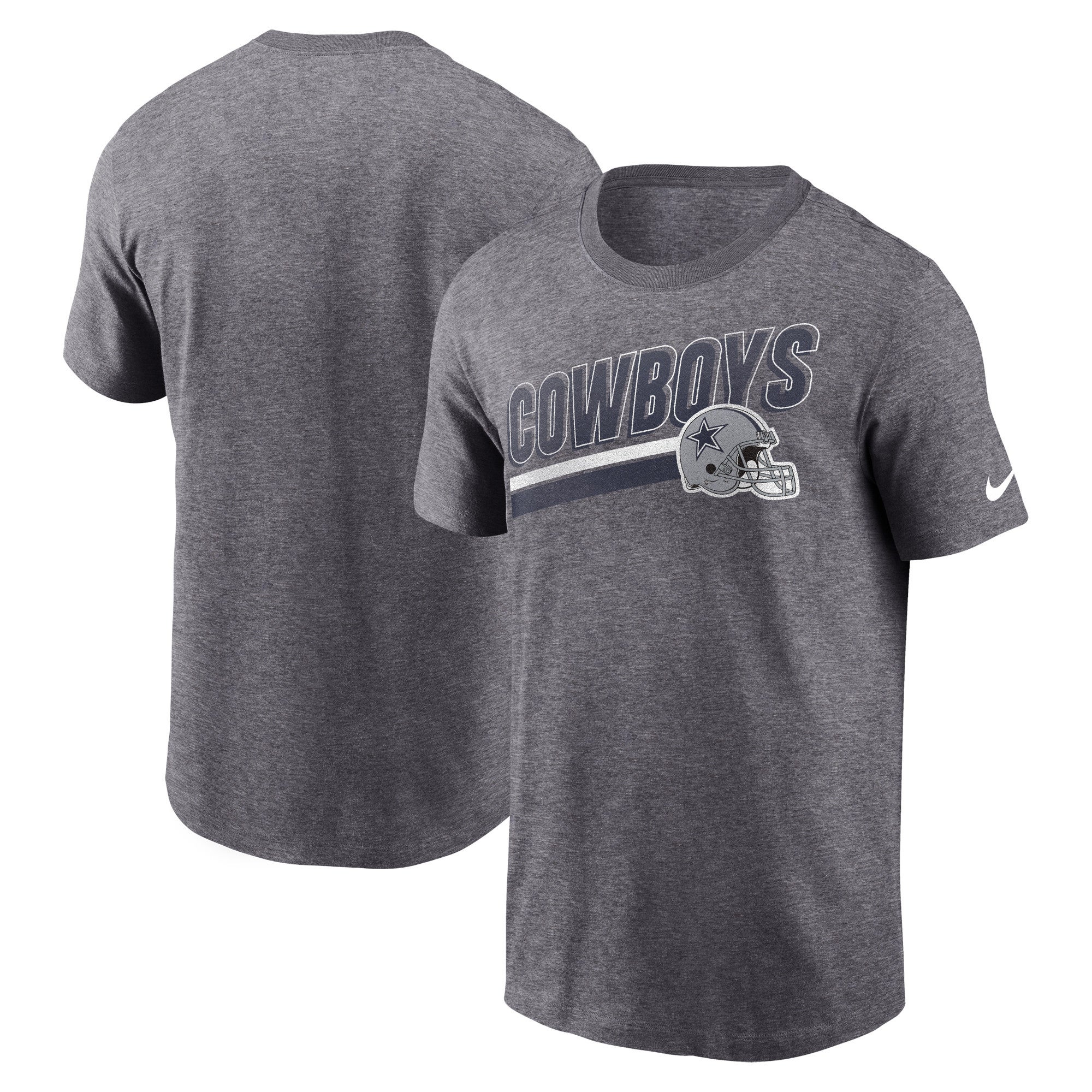 Men's Nike White Dallas Cowboys Essential Blitz Lockup T-Shirt Size: Small