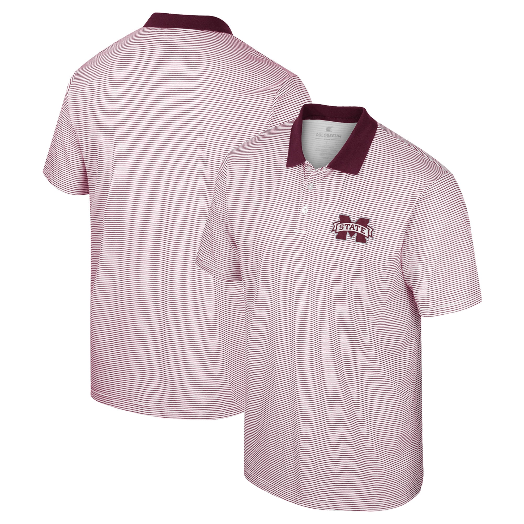 Colosseum Mississippi State Print Stripe Polo Champs Sports