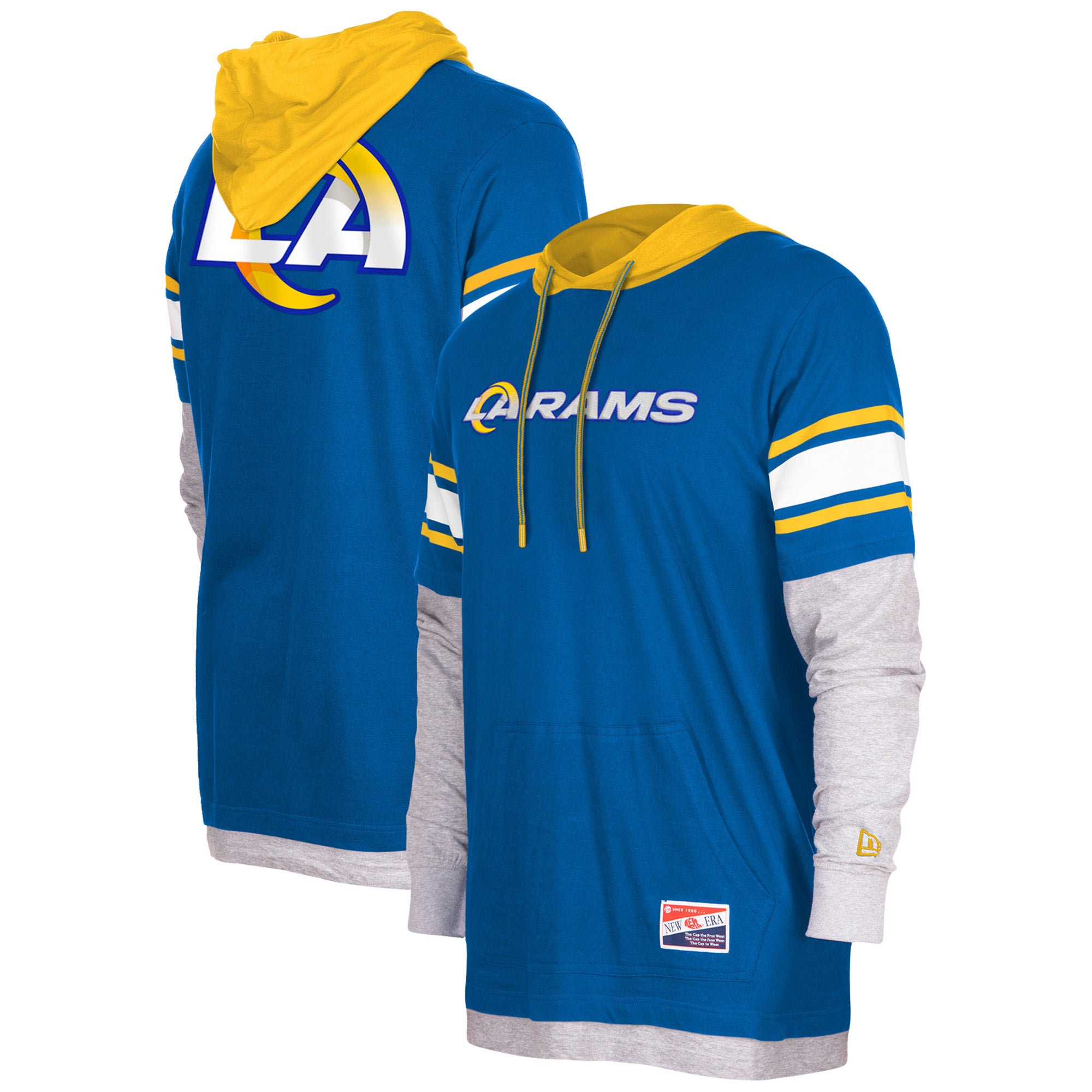 New Era Rams Current Day Long Sleeve Hoodie T-Shirt