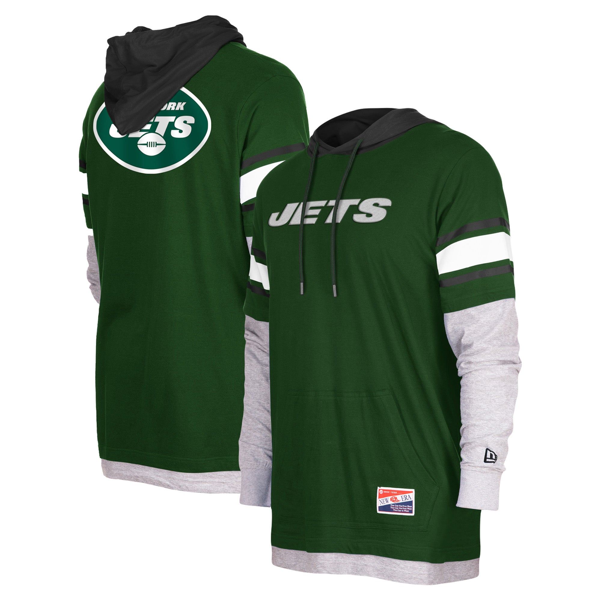 New Era Jets Current Day Long Sleeve Hoodie T-Shirt