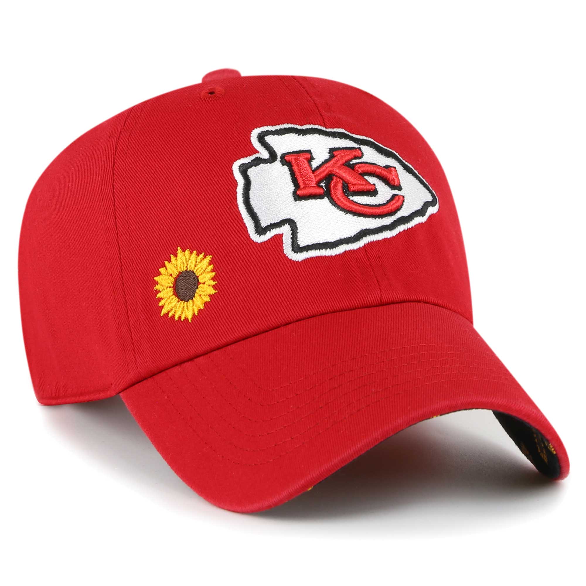 yellow and red Chiefs hat