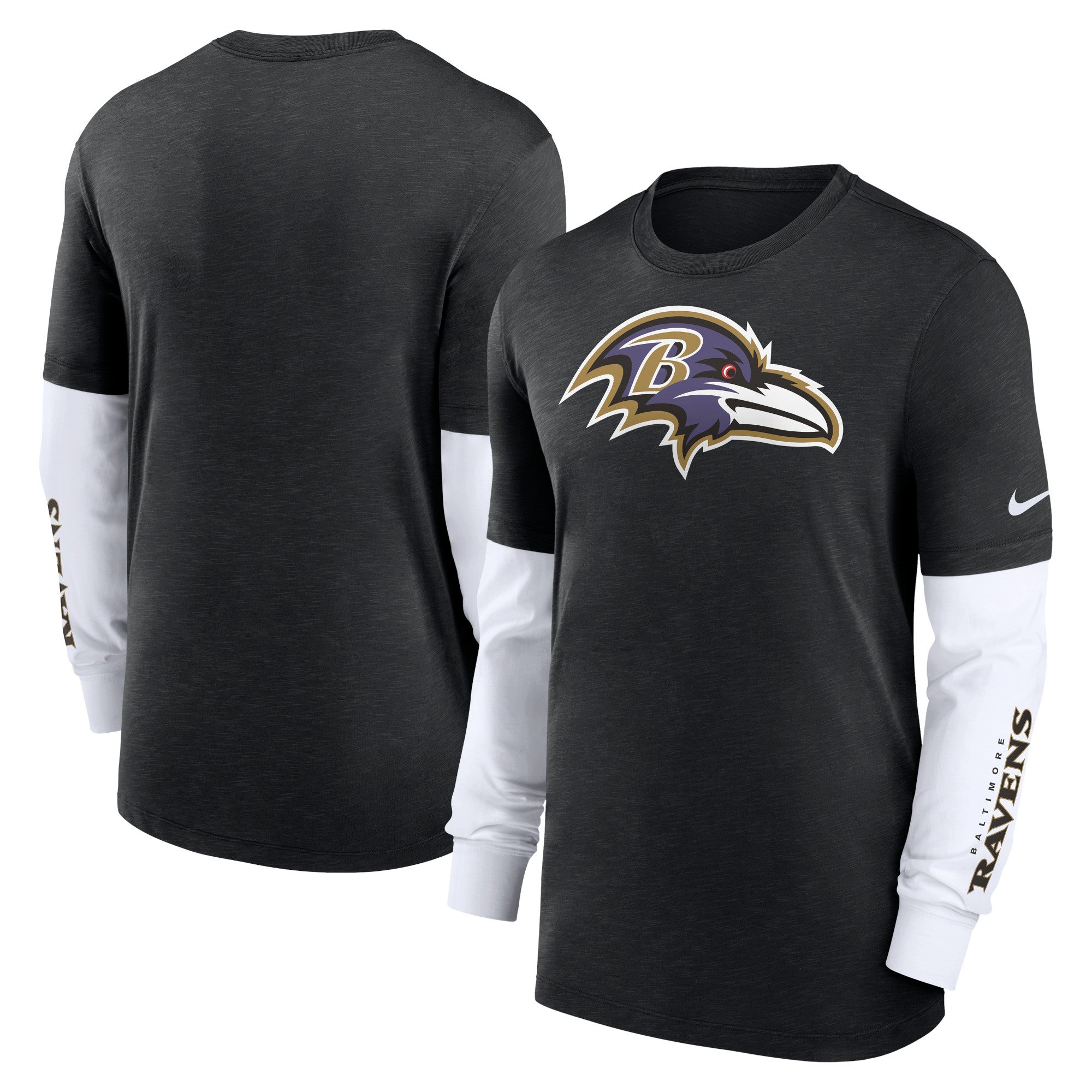 Nike Ravens Slub Fashion Long Sleeve T-Shirt