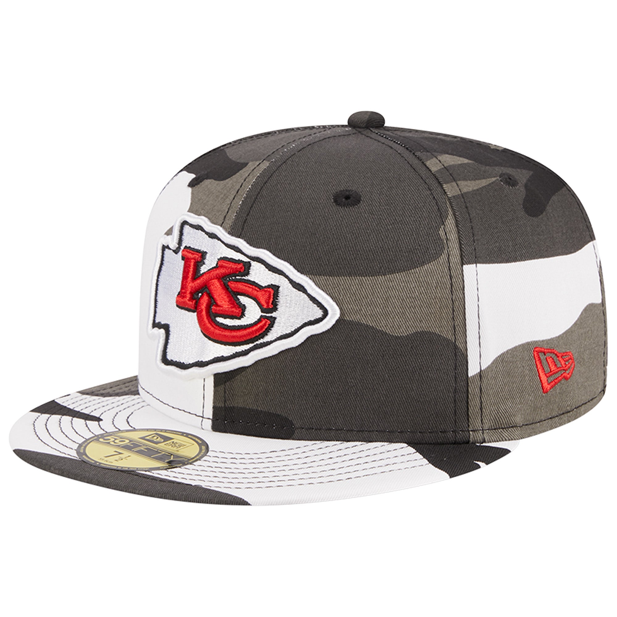 Kansas City Chiefs Fitted New Era 59FIFTY Black Hat Cap 7