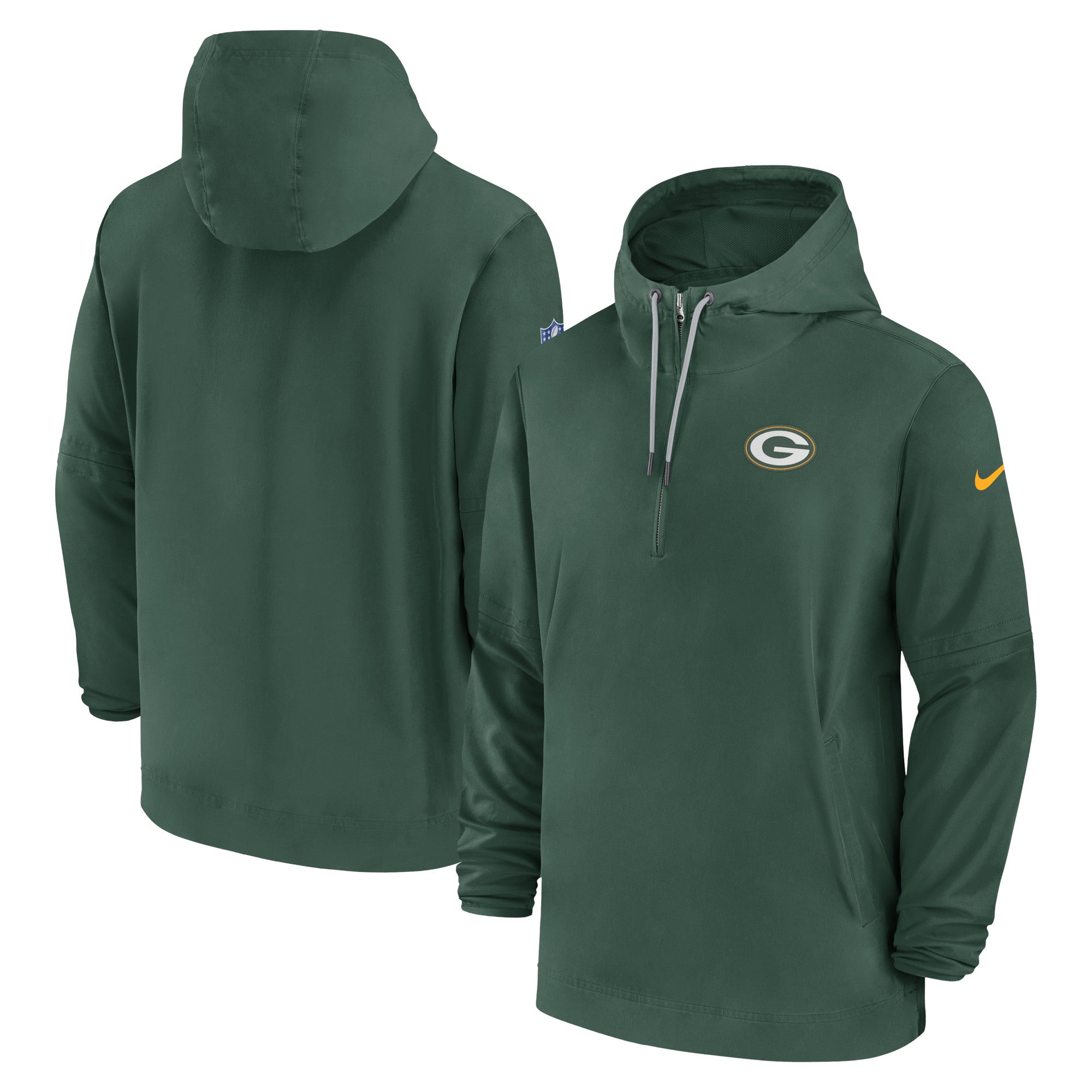 Green Bay Packers Sideline Men's Nike NFL 1/2-Zip Hooded Jacket