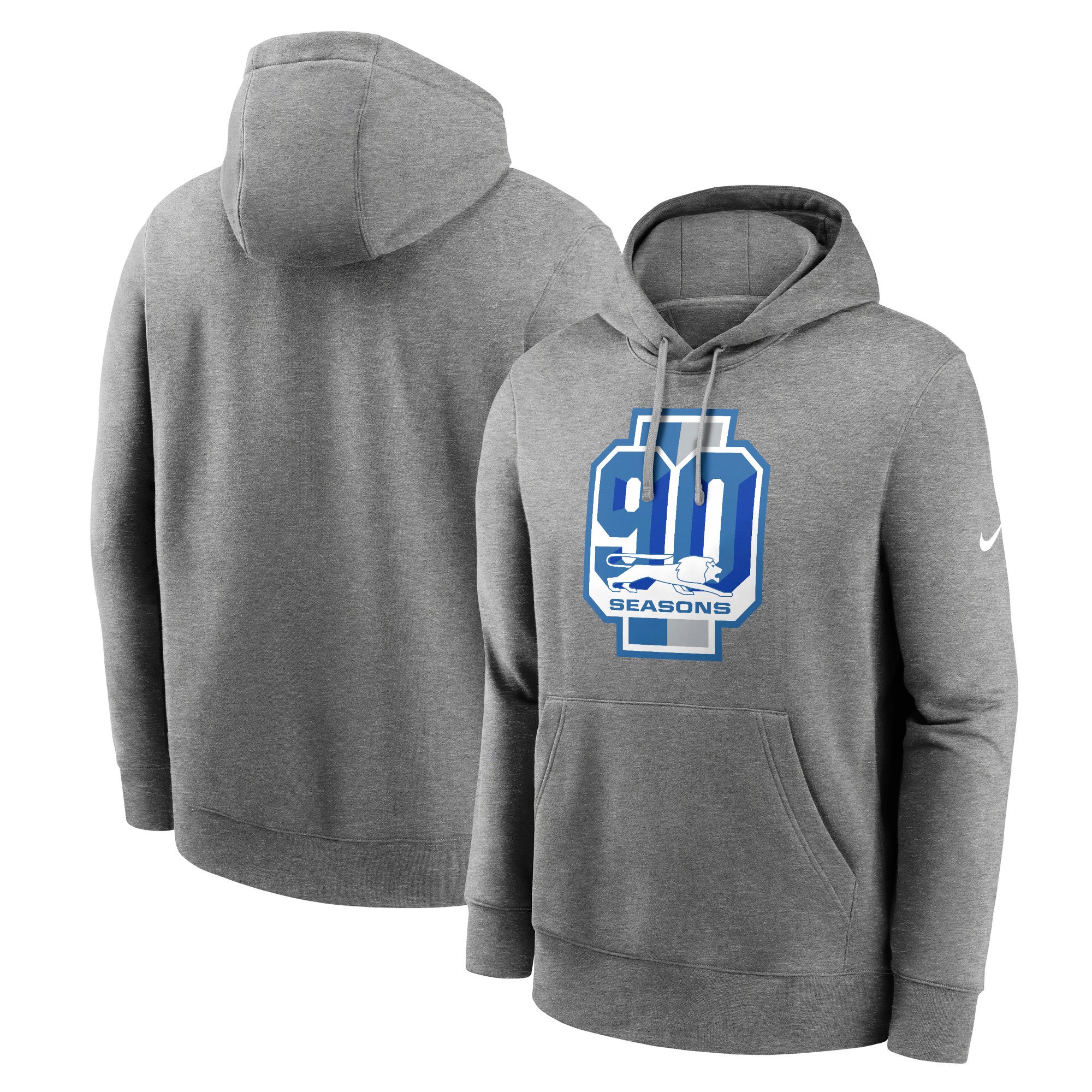 Detroit Lions Nike Historic Dry Pullover Hoodie - Blue