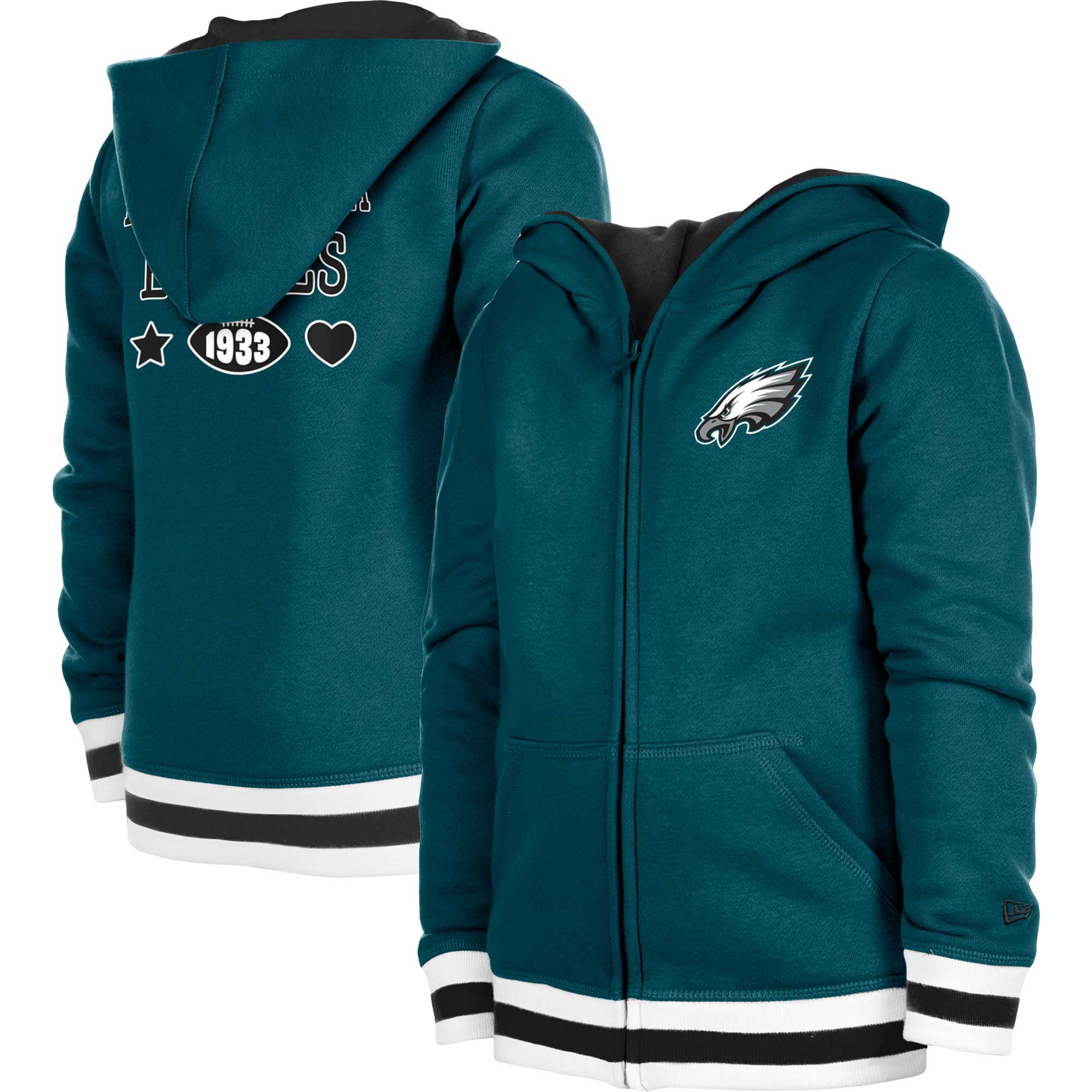 New Era Eagles Midnight Full-Zip Hoodie | Foot Locker