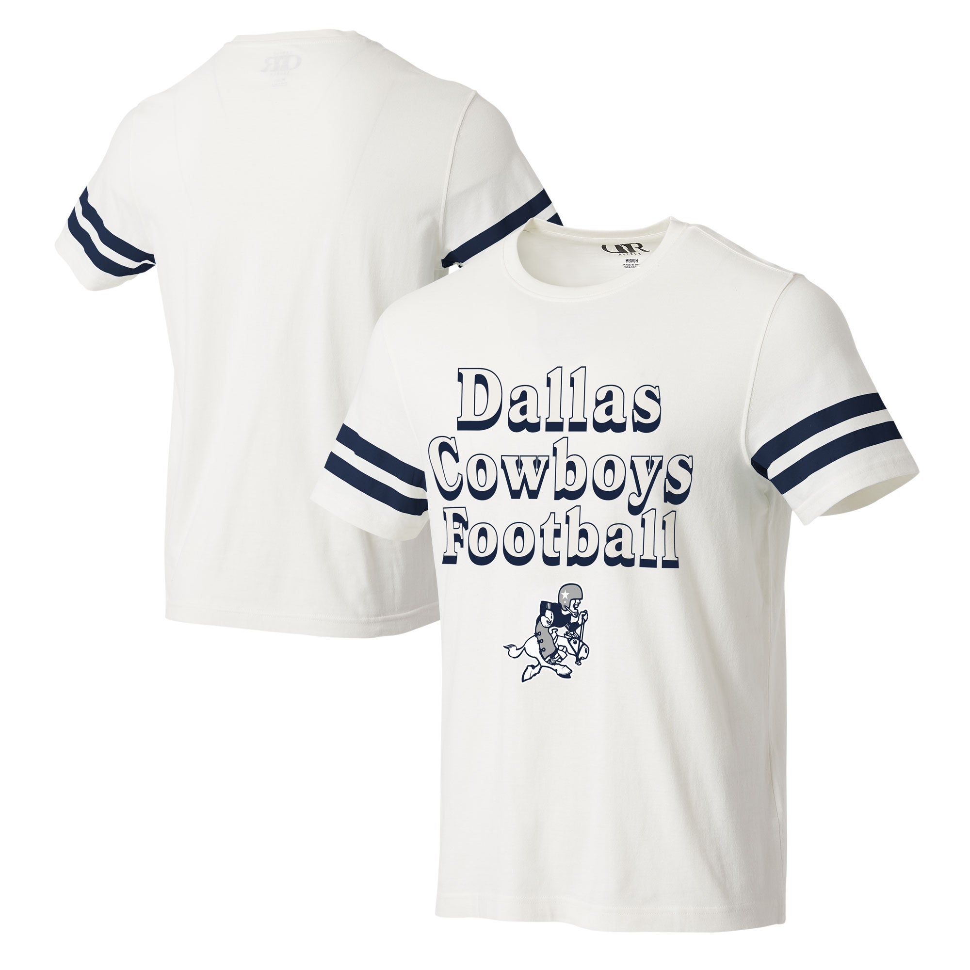 Men's NFL x Darius Rucker Collection by Fanatics White Dallas Cowboys  Football Striped T-Shirt