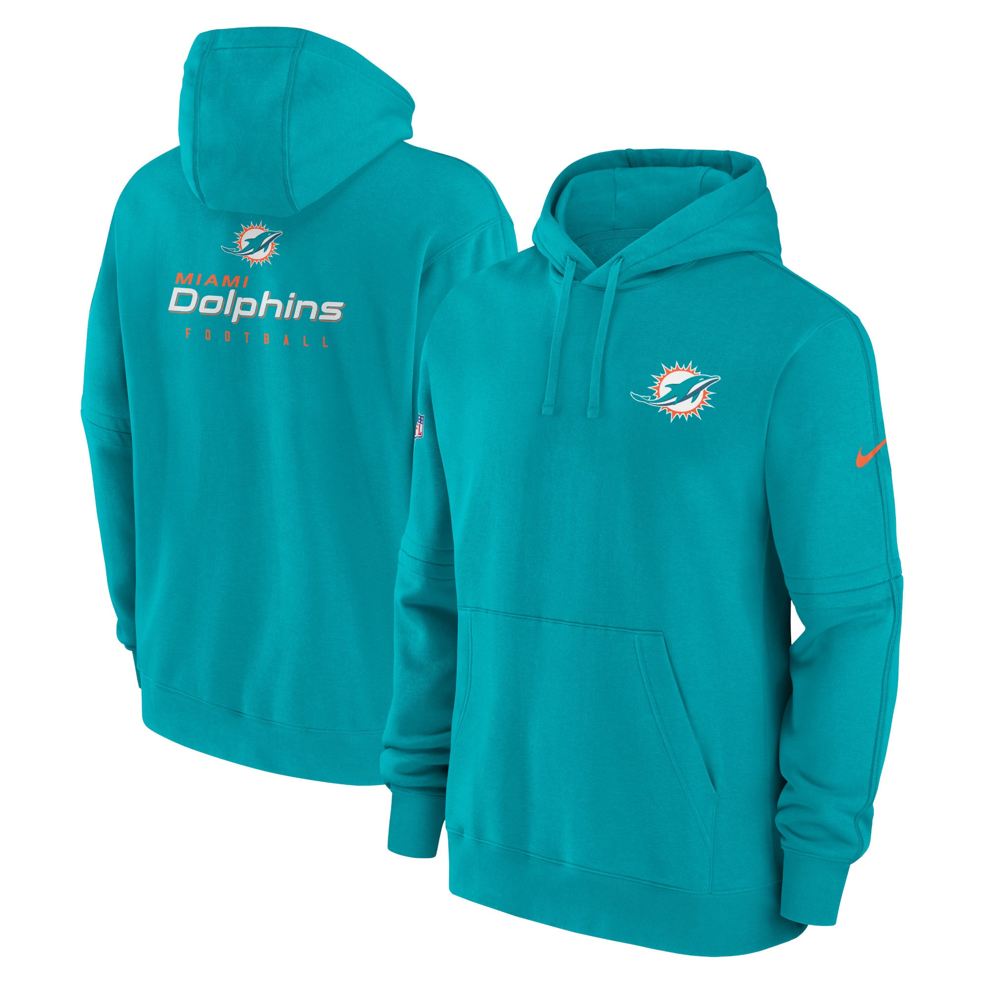 Nike Dolphins Sideline Club Fleece Pullover Hoodie