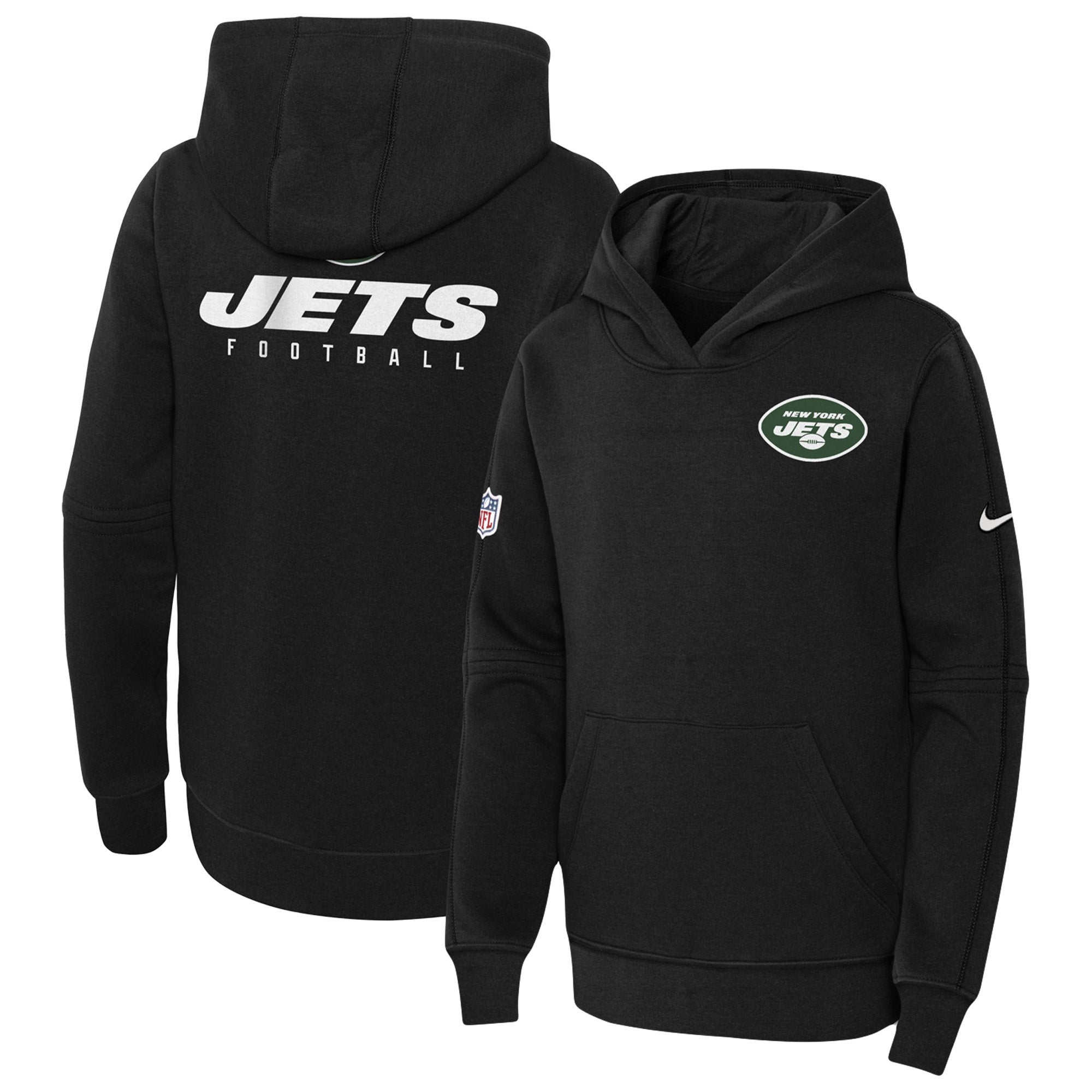 Nike Jets 2023 Sideline Club Fleece Pullover Hoodie