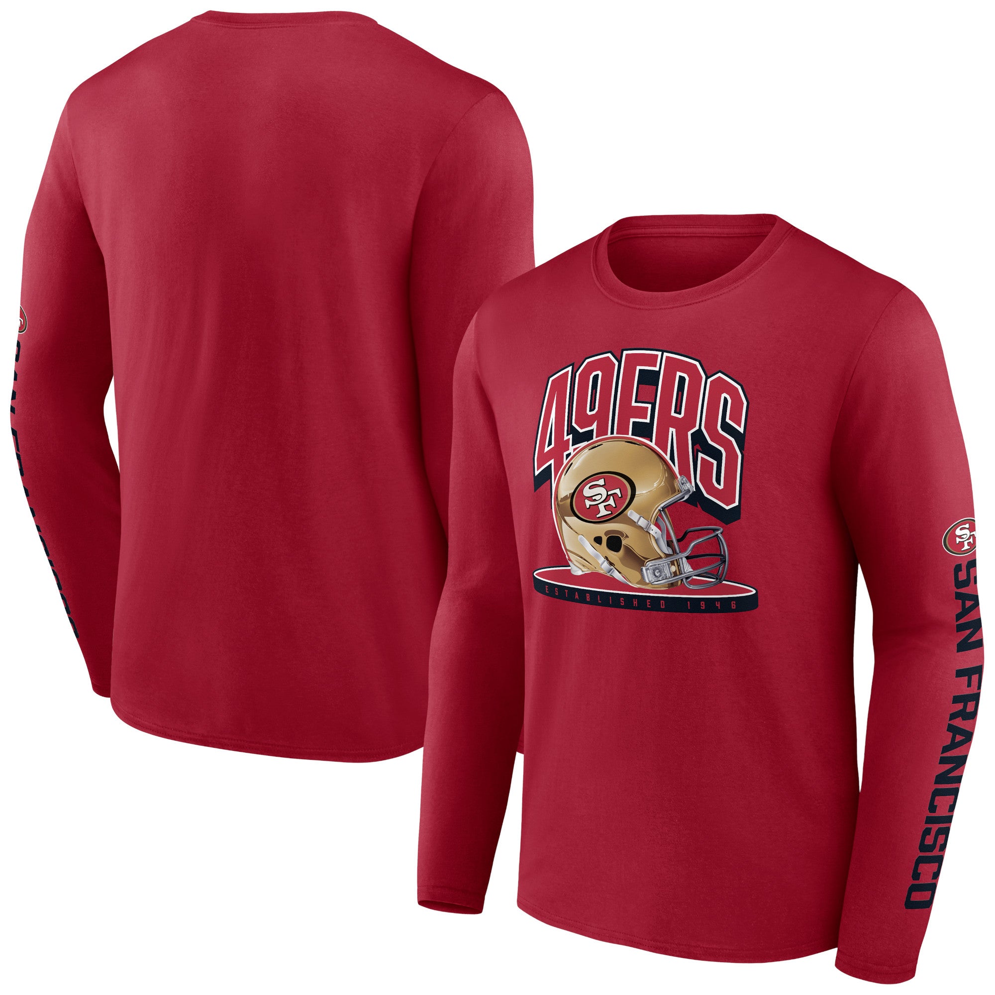 Fanatics 49ers Helmet Platform Long Sleeve T-Shirt