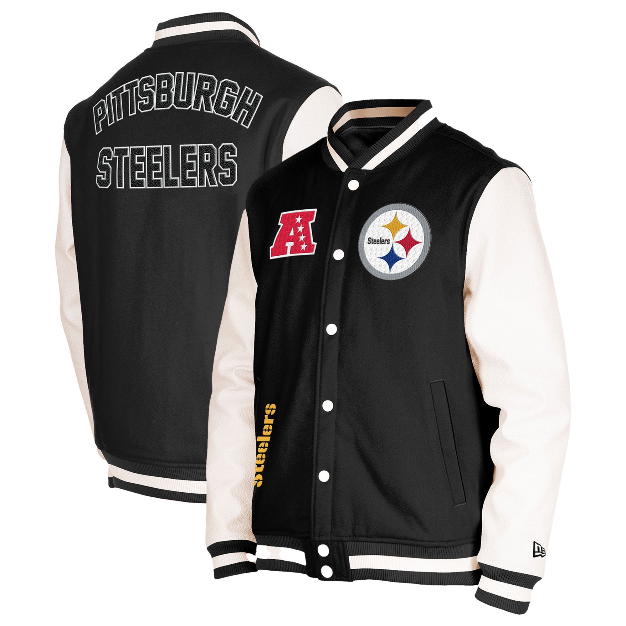 Pittsburgh Steelers Varsity Leather Jacket