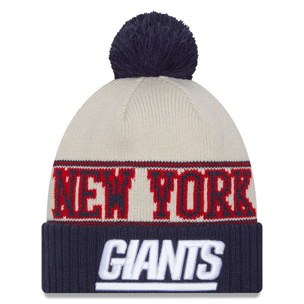 New Era Giants 2023 Sideline Historic Pom Knit Hat Foot Locker