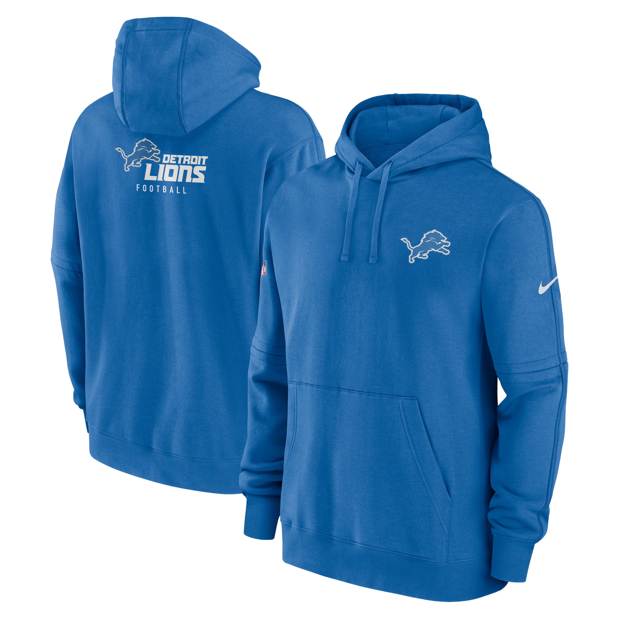 Detroit Lions Sideline Club Men's Nike NFL Pullover Hoodie.