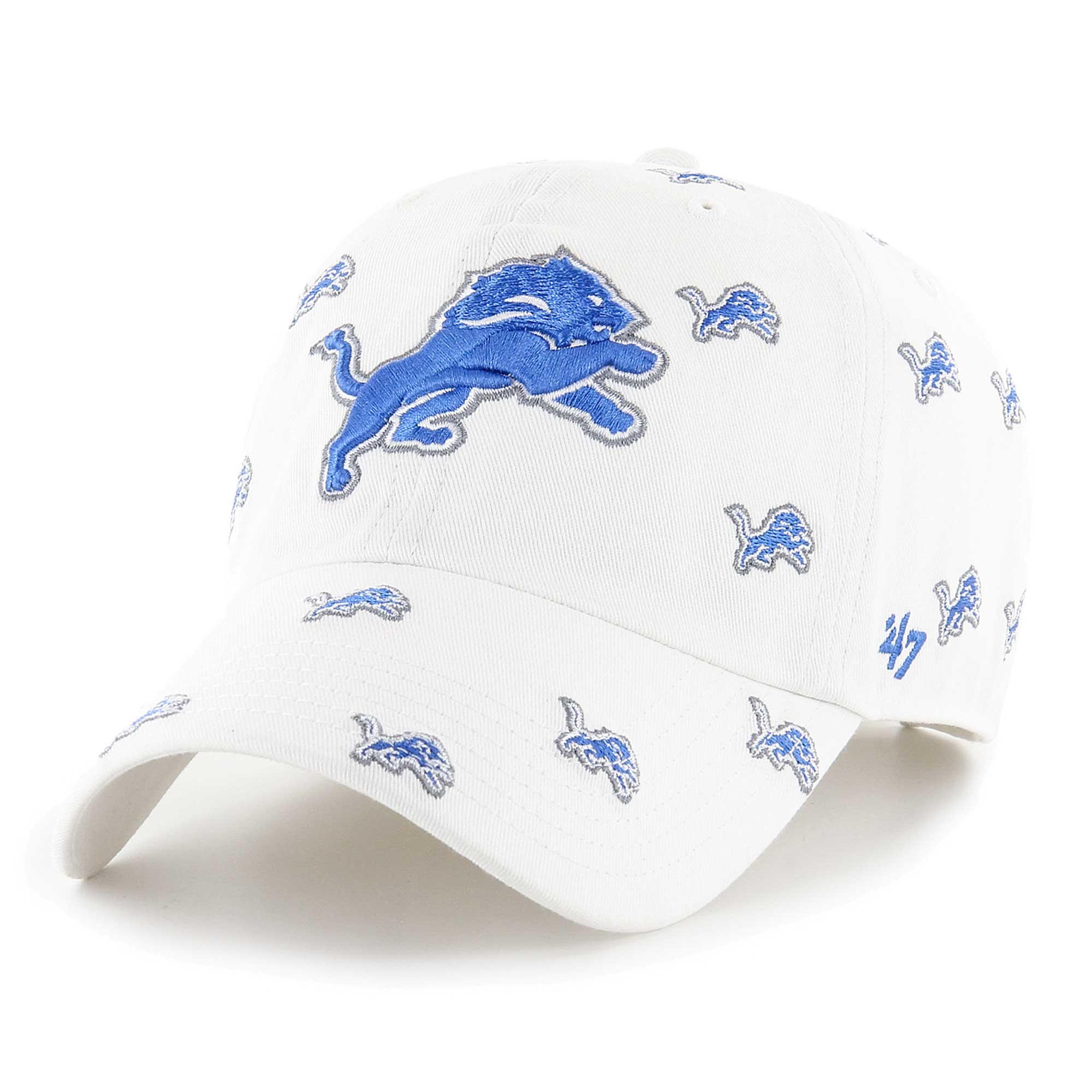 47 Youth '47 Blue/White Detroit Lions Adjustable Trucker Hat