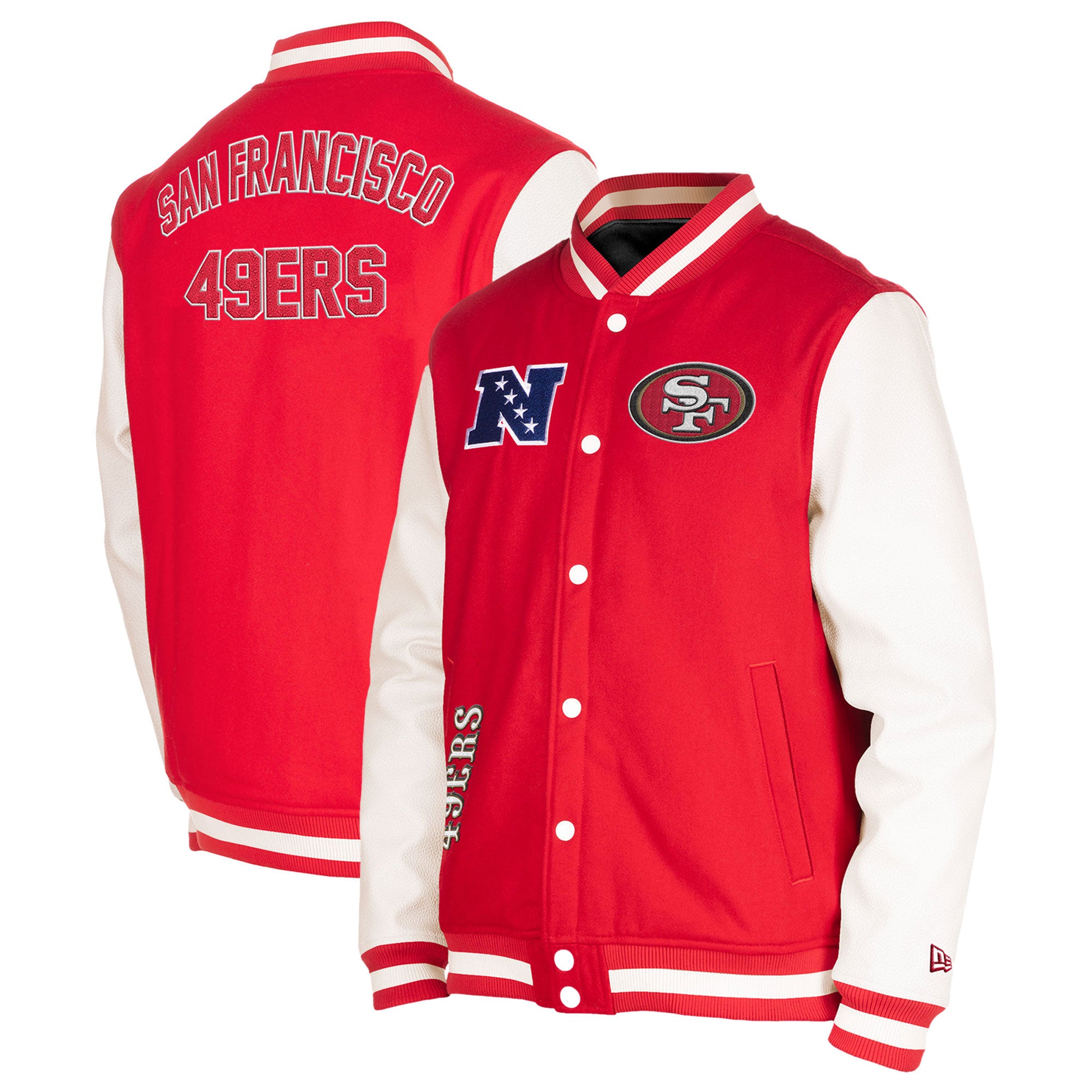 New Era 49ers Third Down Varsity Full-Snap Jacket