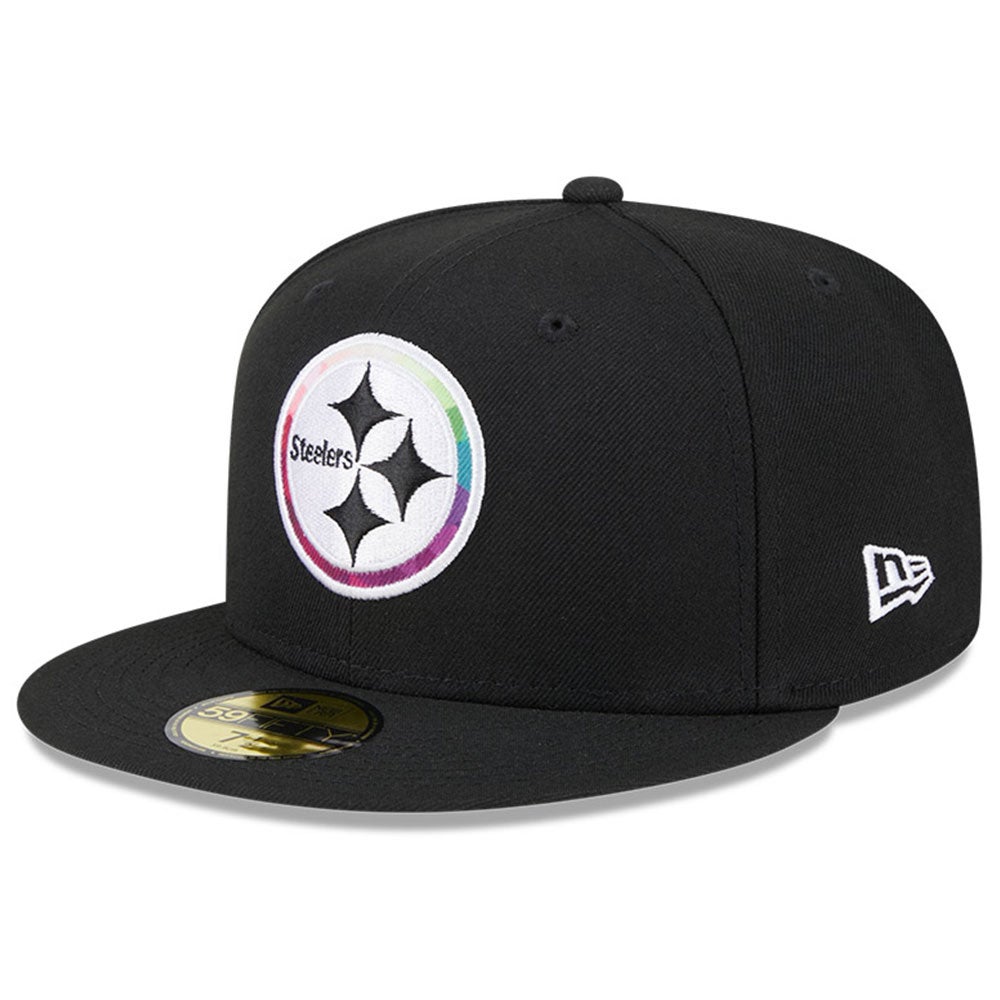 Pittsburgh Steelers CROWN CHAMPS Black Fitted Hat by New Era