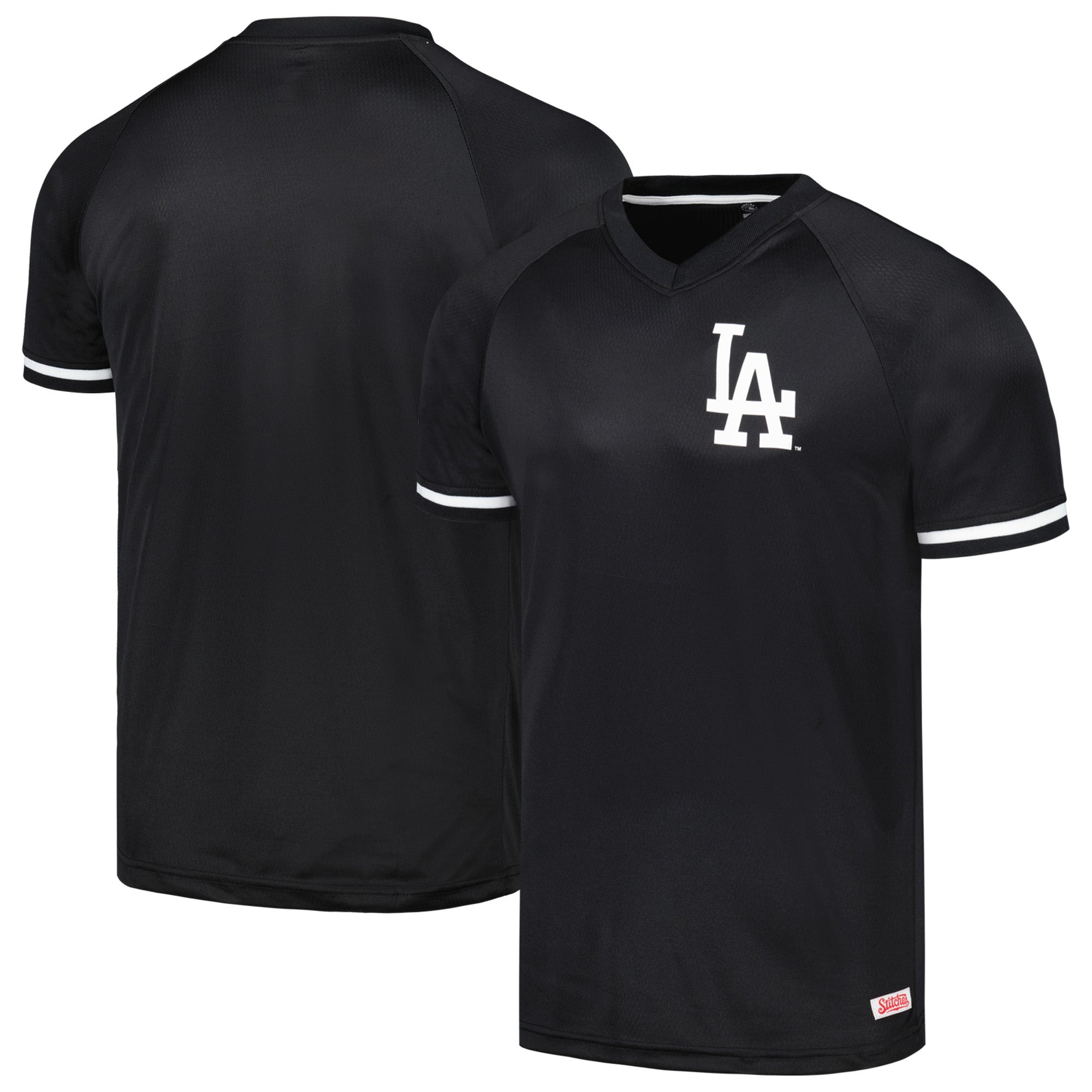 Men's Gray Los Angeles Dodgers V-Neck Jersey