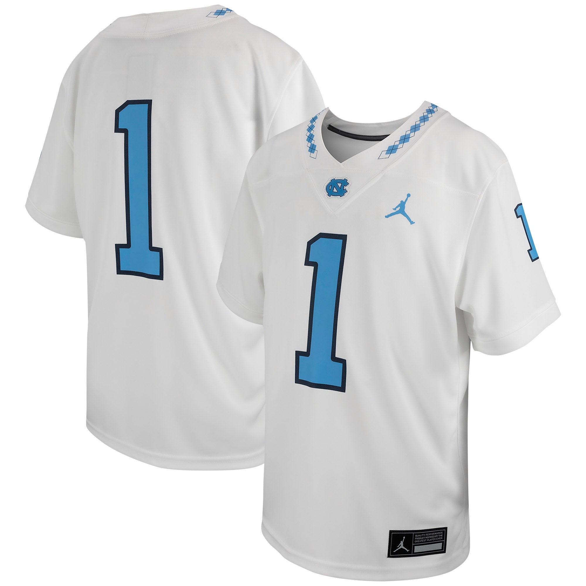 Men's Jordan Brand Navy North Carolina Tar Heels Game Football Jersey