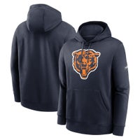 New Era Men's Navy and Orange Chicago Bears Colorblock Throwback Pullover  Hoodie