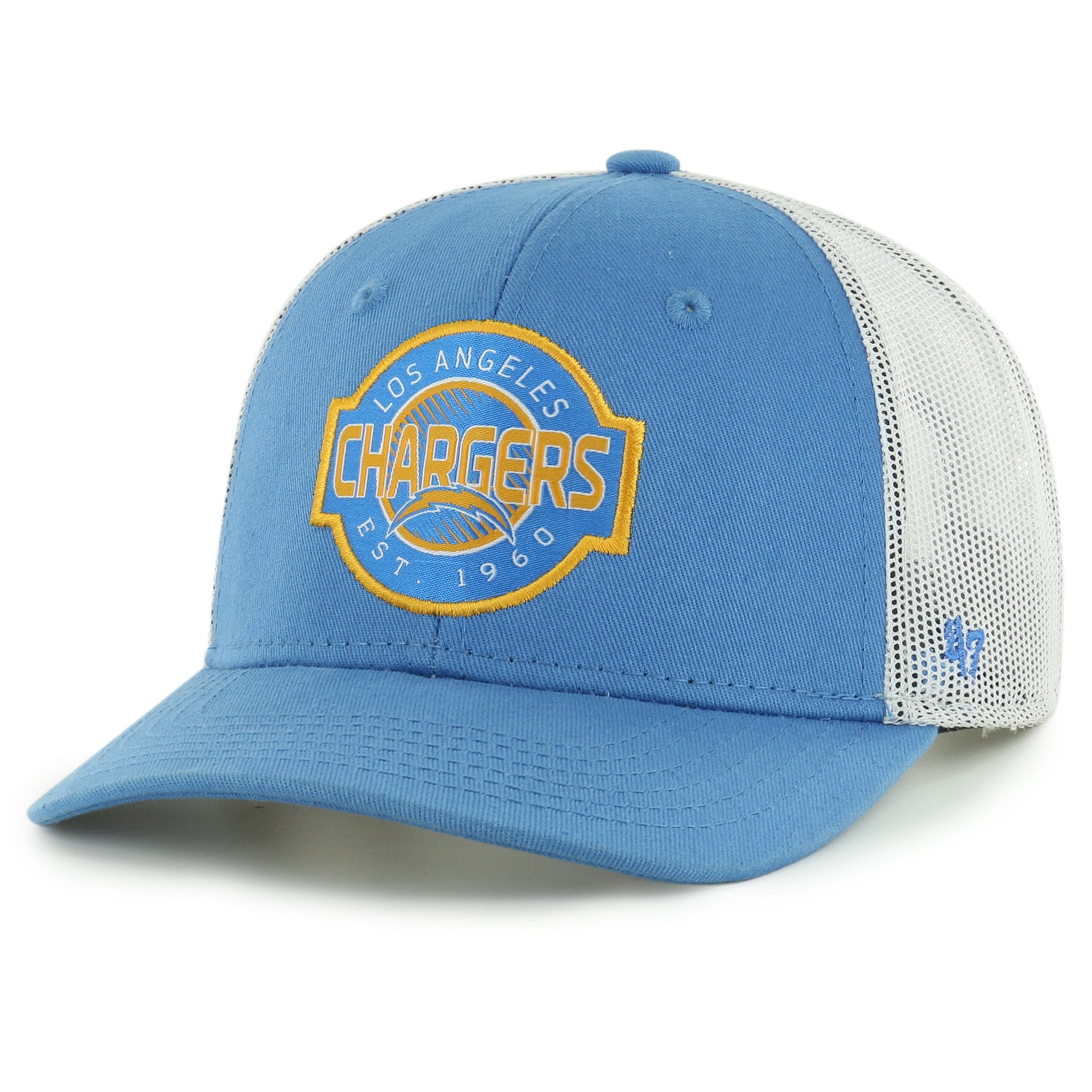 '47 Youth Los Angeles Chargers Scramble Adjustable Trucker Hat