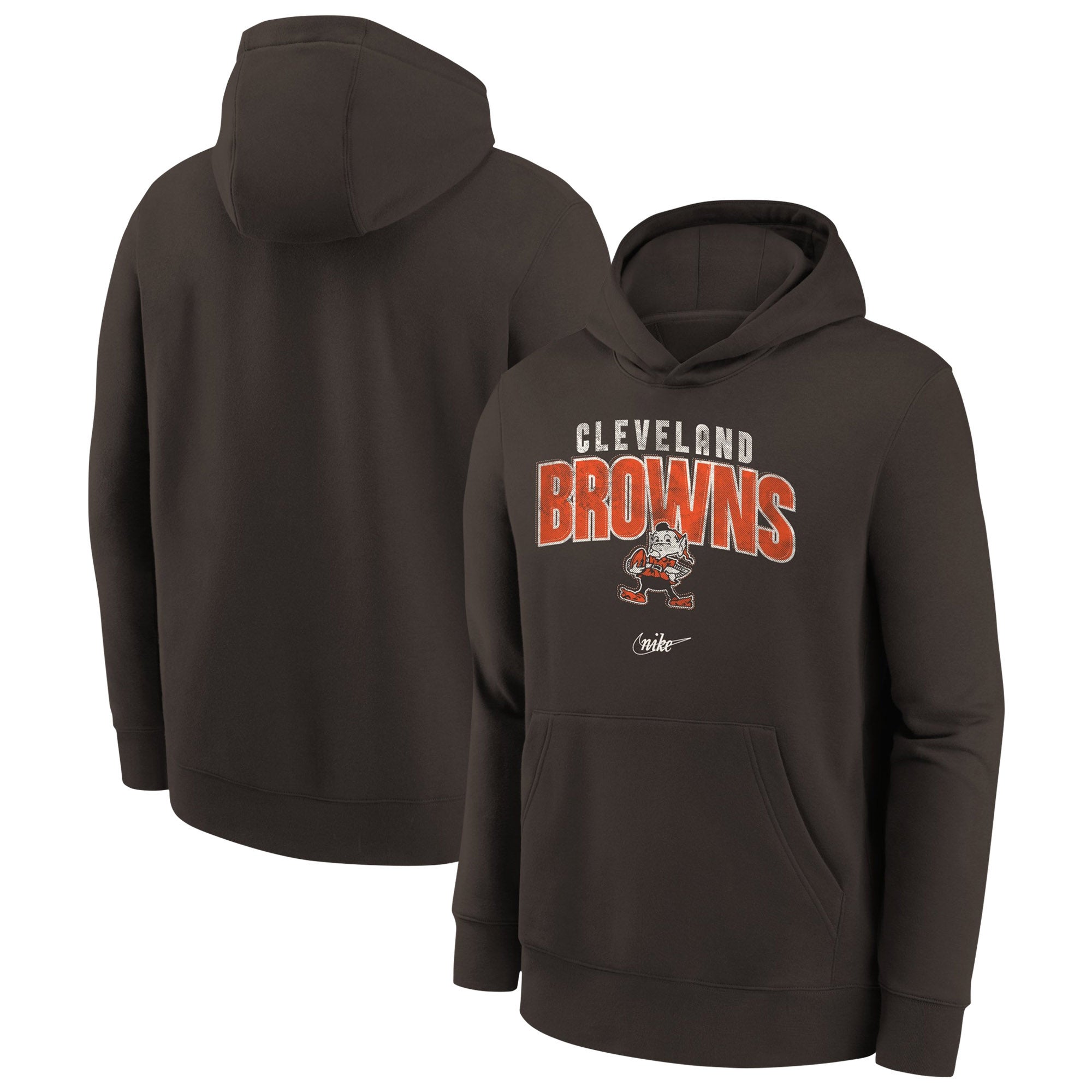 Nike Youth Cleveland Browns Rewind Shout Brown Hoodie