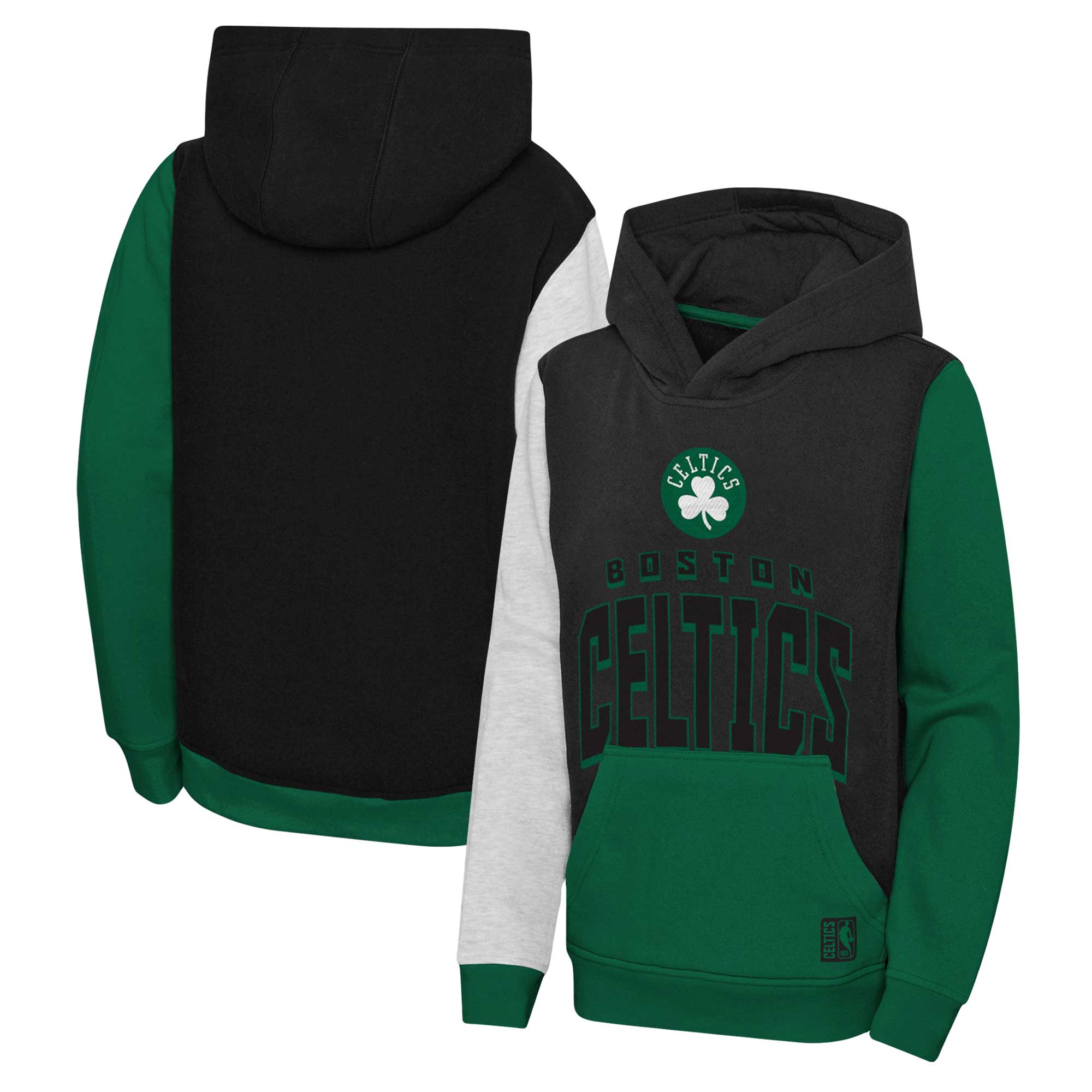 Boston Celtics Youth Rim Shot Pullover Hoodie - Black